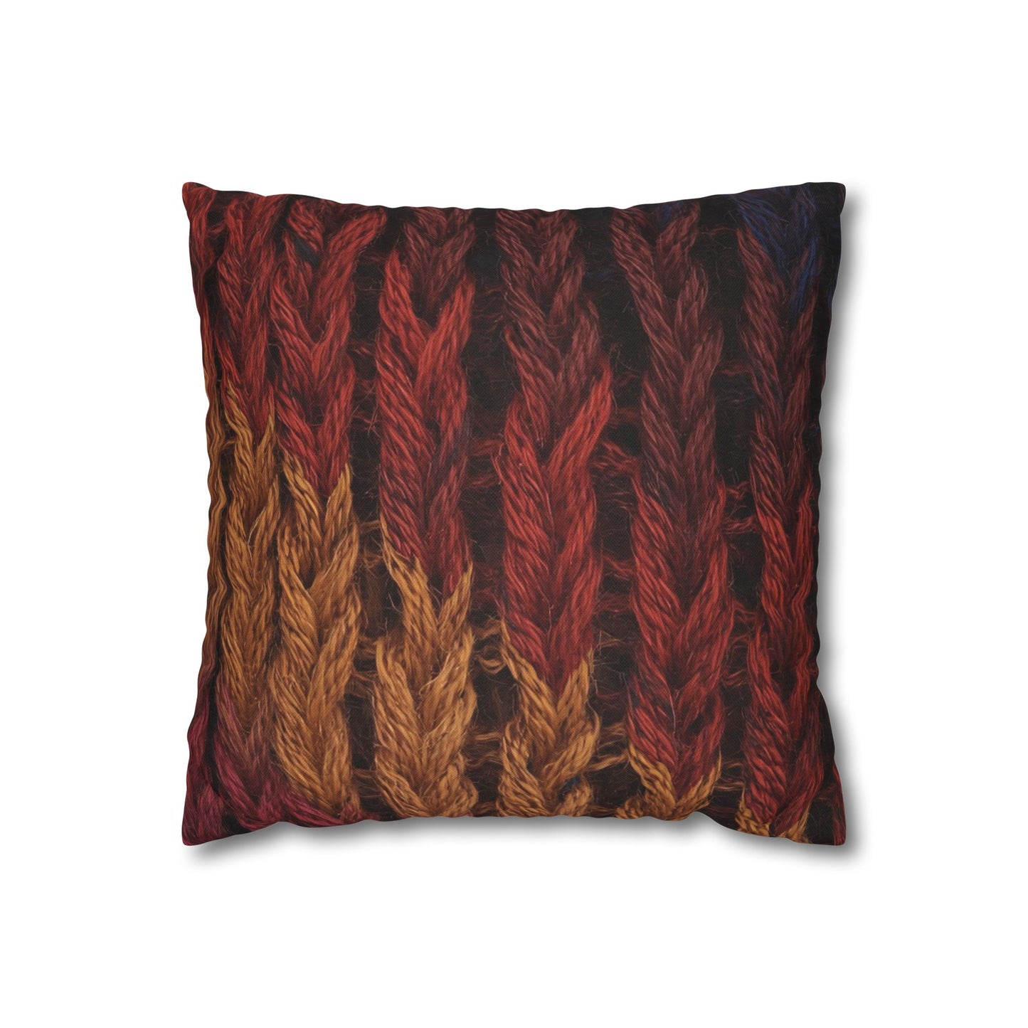 Cozy Fall Knit Square Pillowcase