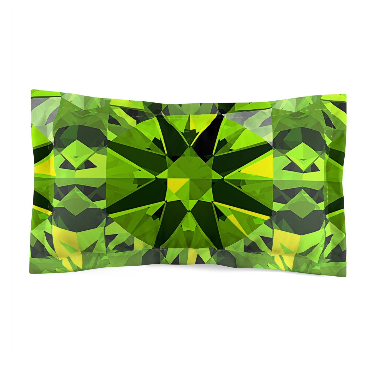 Emerald Green Gemstone Microfiber Pillow Sham