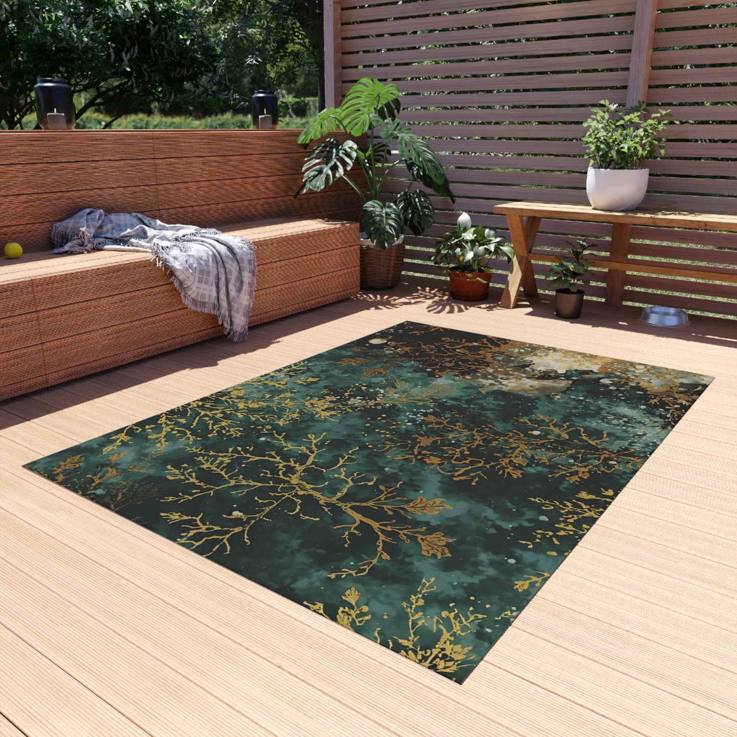 Elegant Sea Moss Bohemian Indoor/Outdoor Rug