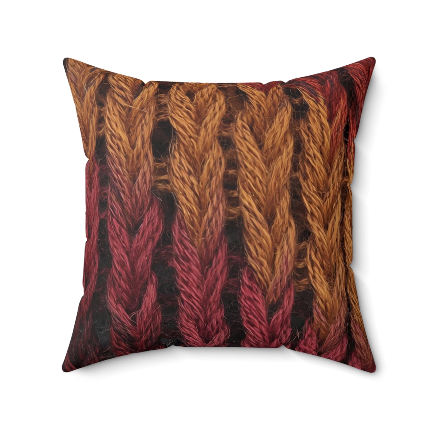 Cozy Fall Knitted Throw Pillow