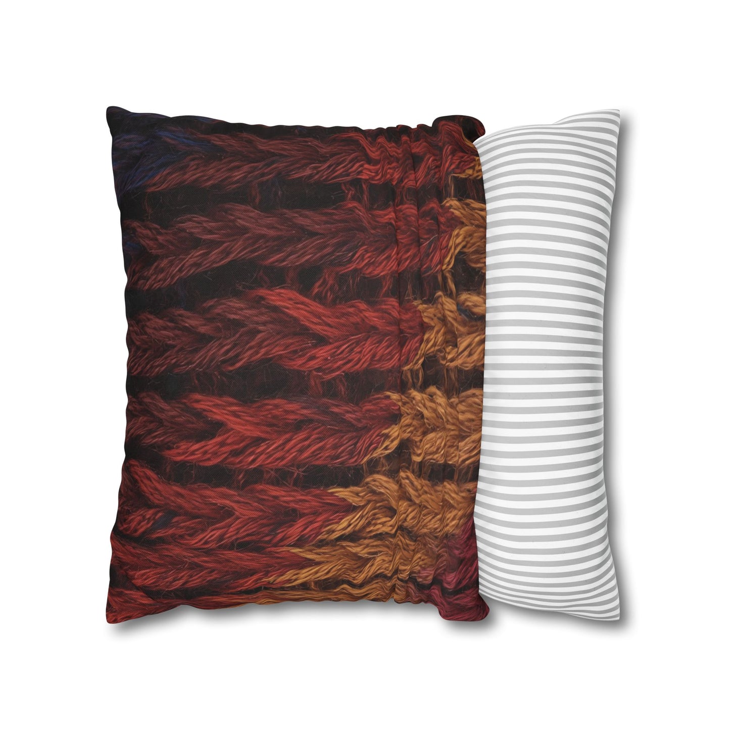 Cozy Fall Knit Square Pillowcase