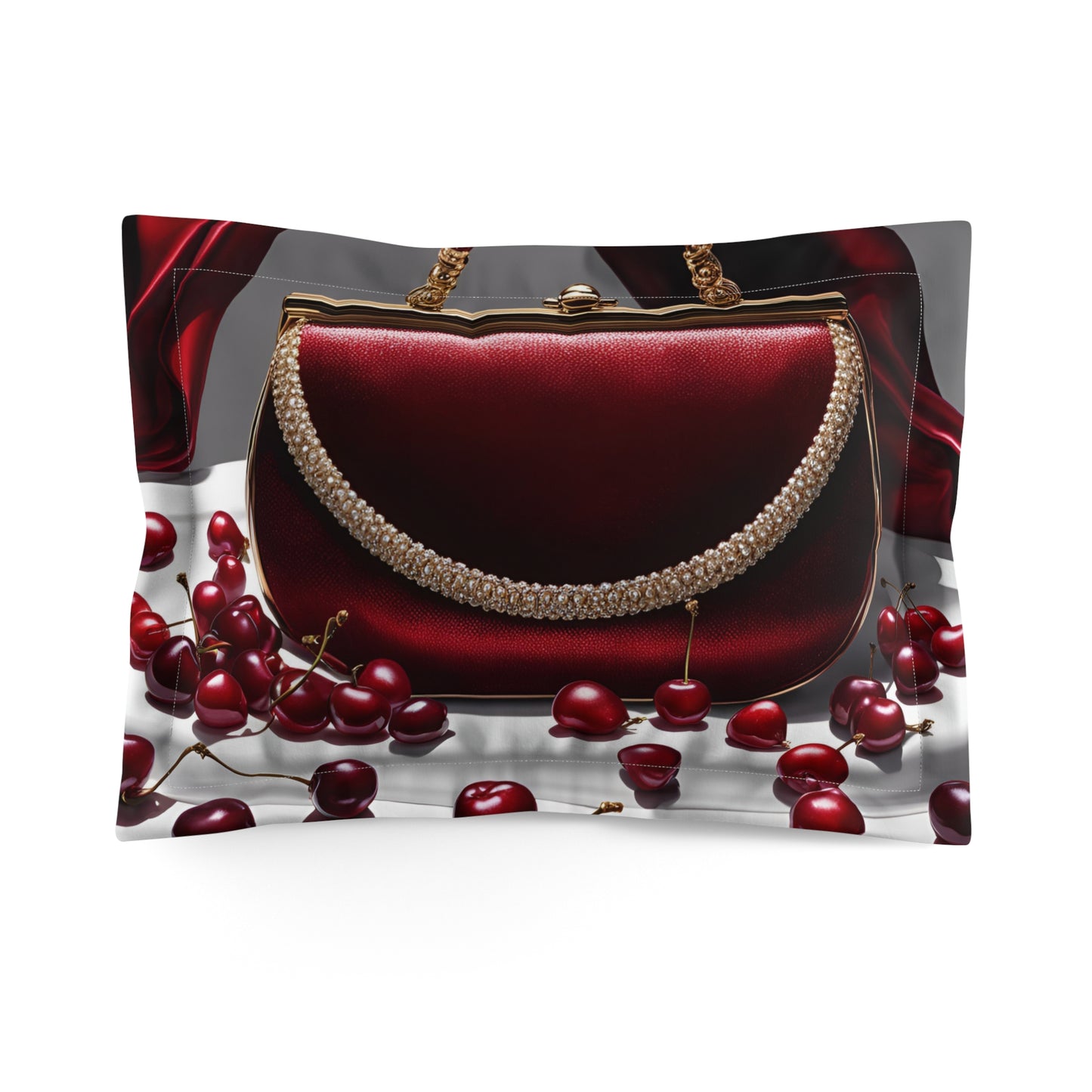 Cherries and Purses Microfiber Pillow Sham
