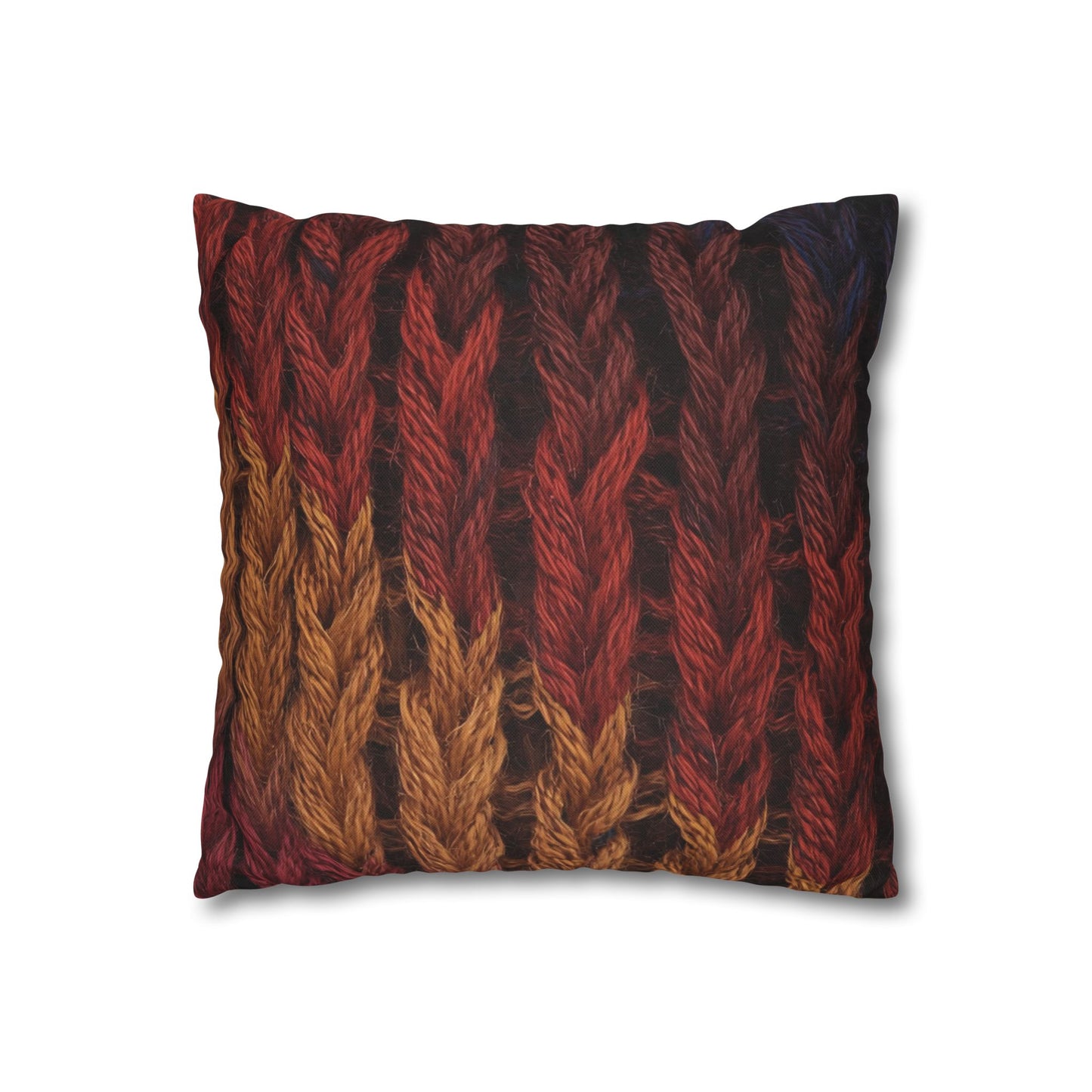 Cozy Fall Knit Square Pillowcase