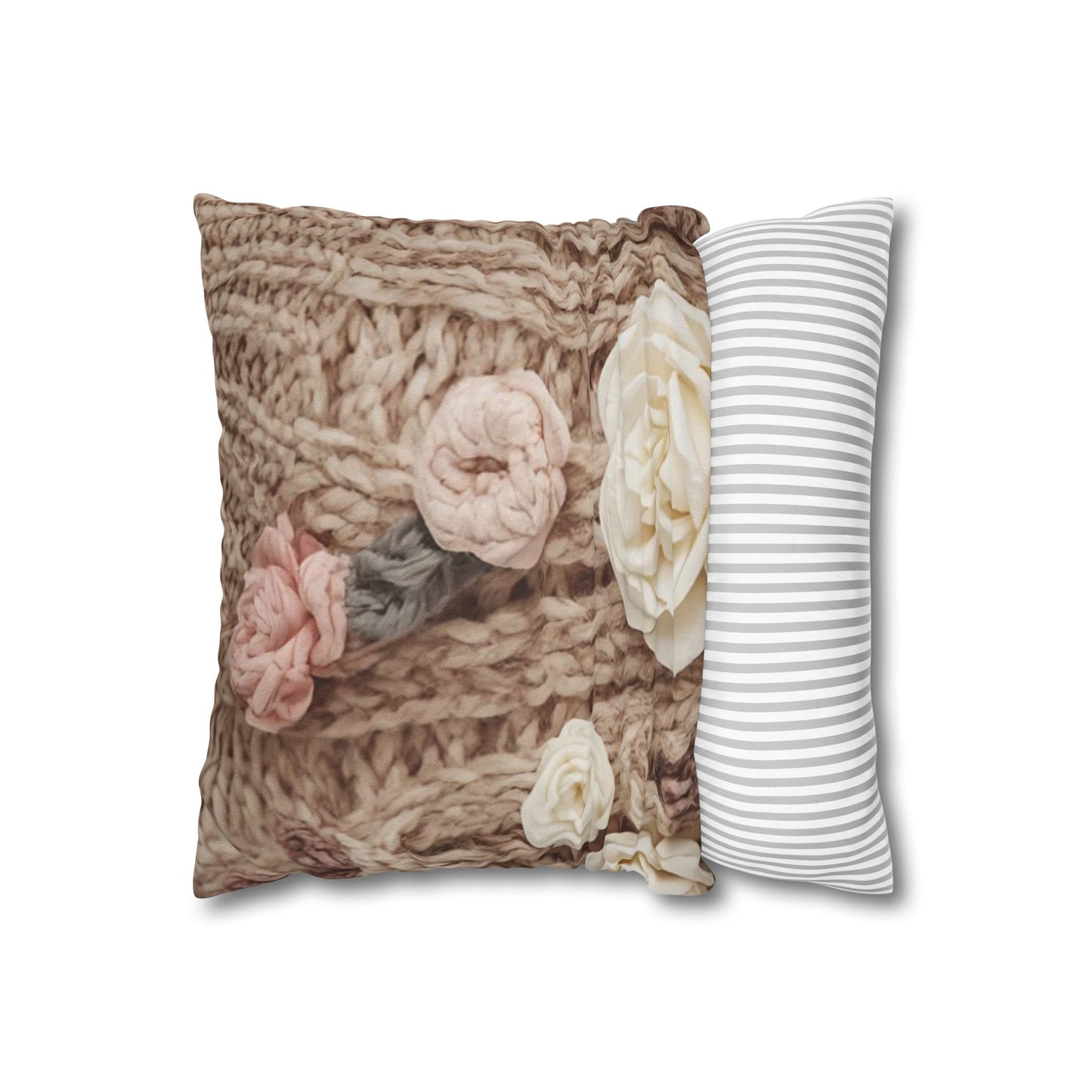 Cottage Rose Knit Pillowcase
