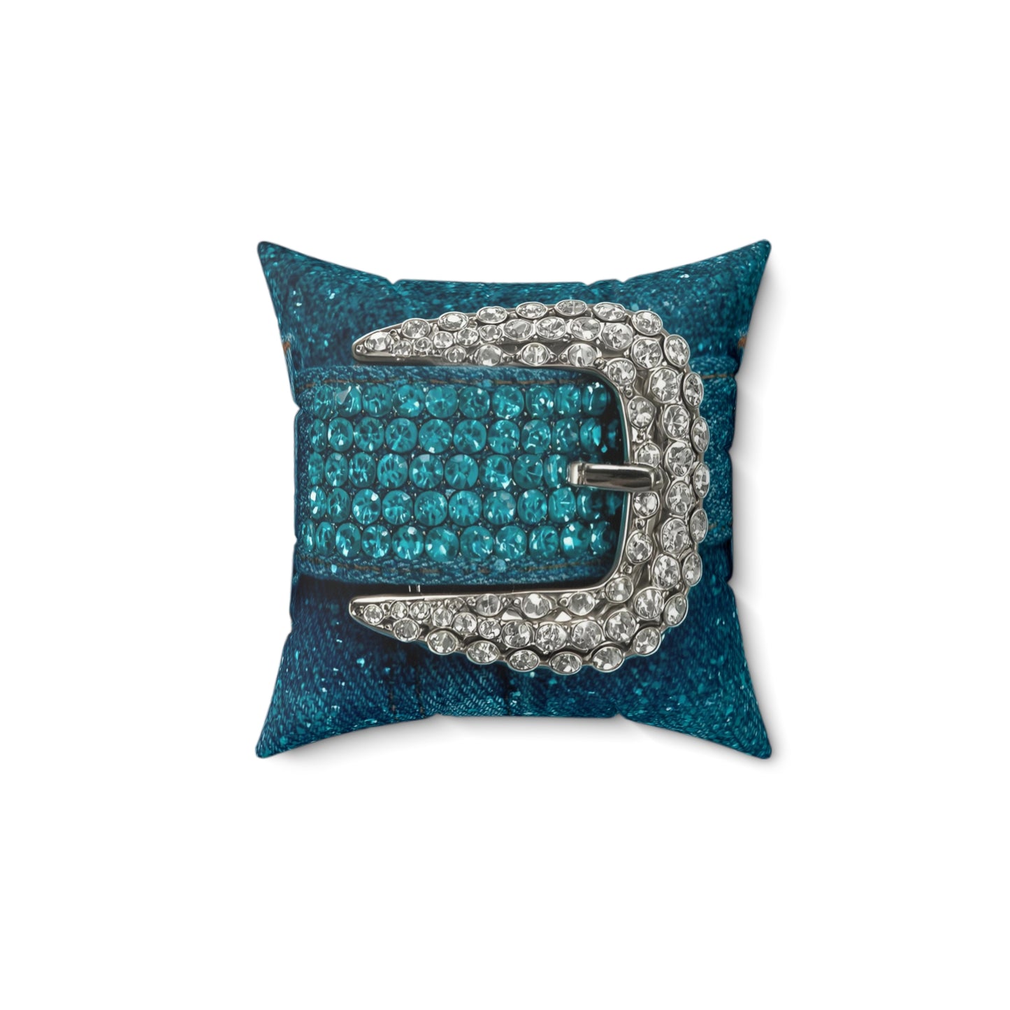 Glamorous Rhinestone Buckle Pillow | Decorative Throw Pillow, Luxury Home Decor, Cubicle Decor, Fashion-Inspired Gift, Book Nookn