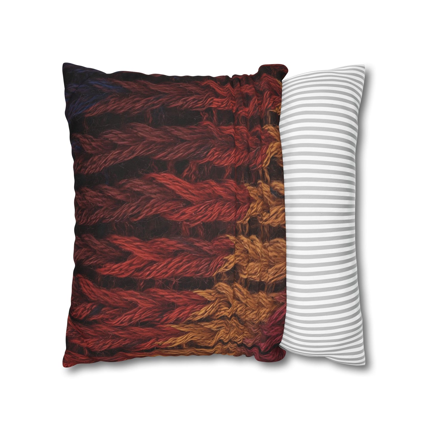 Cozy Fall Knit Square Pillowcase