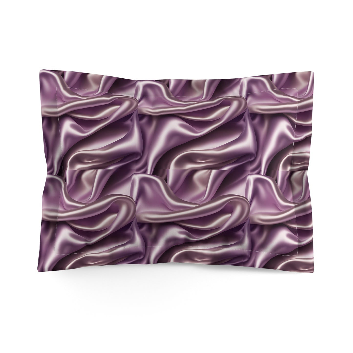 Purple Silk-Look Microfiber Pillow Sham