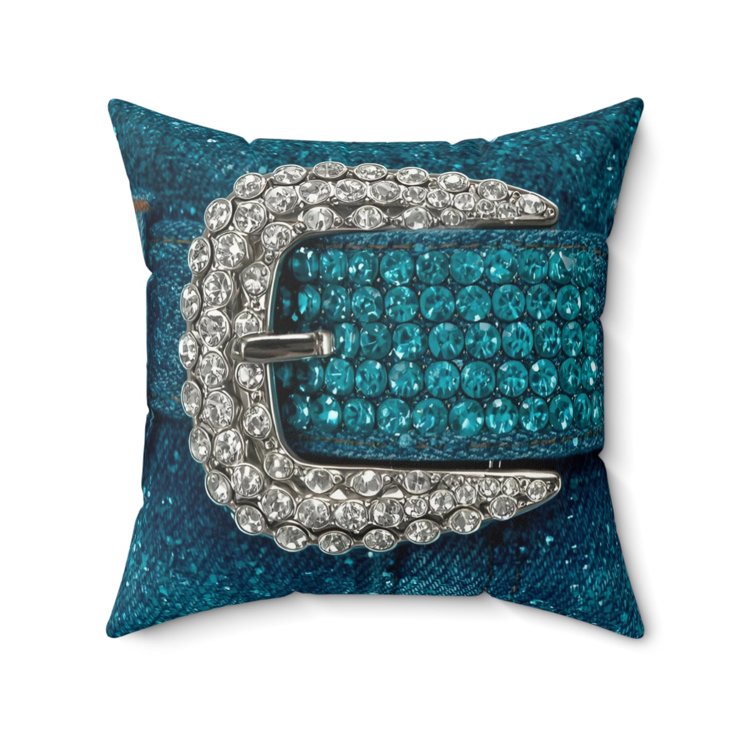 Glamorous Rhinestone Buckle Pillow | Decorative Throw Pillow, Luxury Home Decor, Cubicle Decor, Fashion-Inspired Gift, Book Nookn