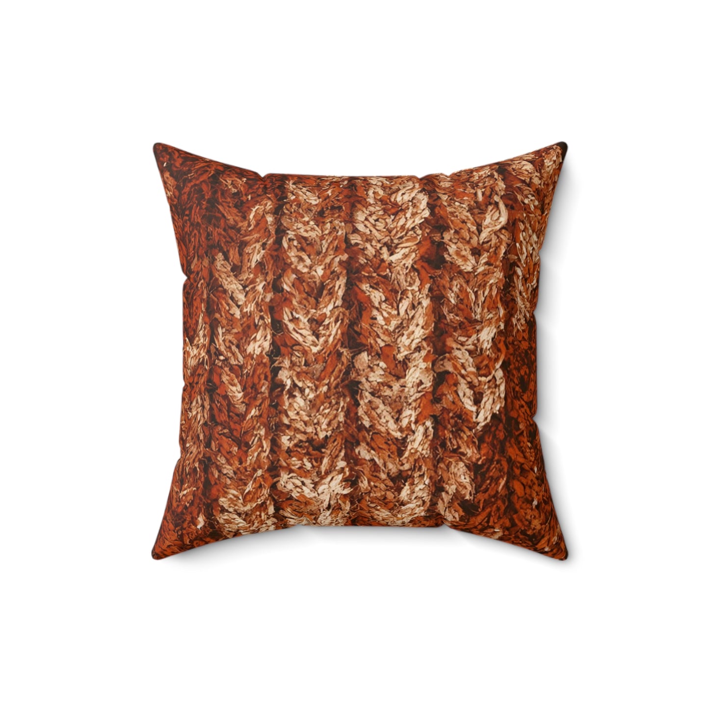 Autumn Knit Pattern Pillow