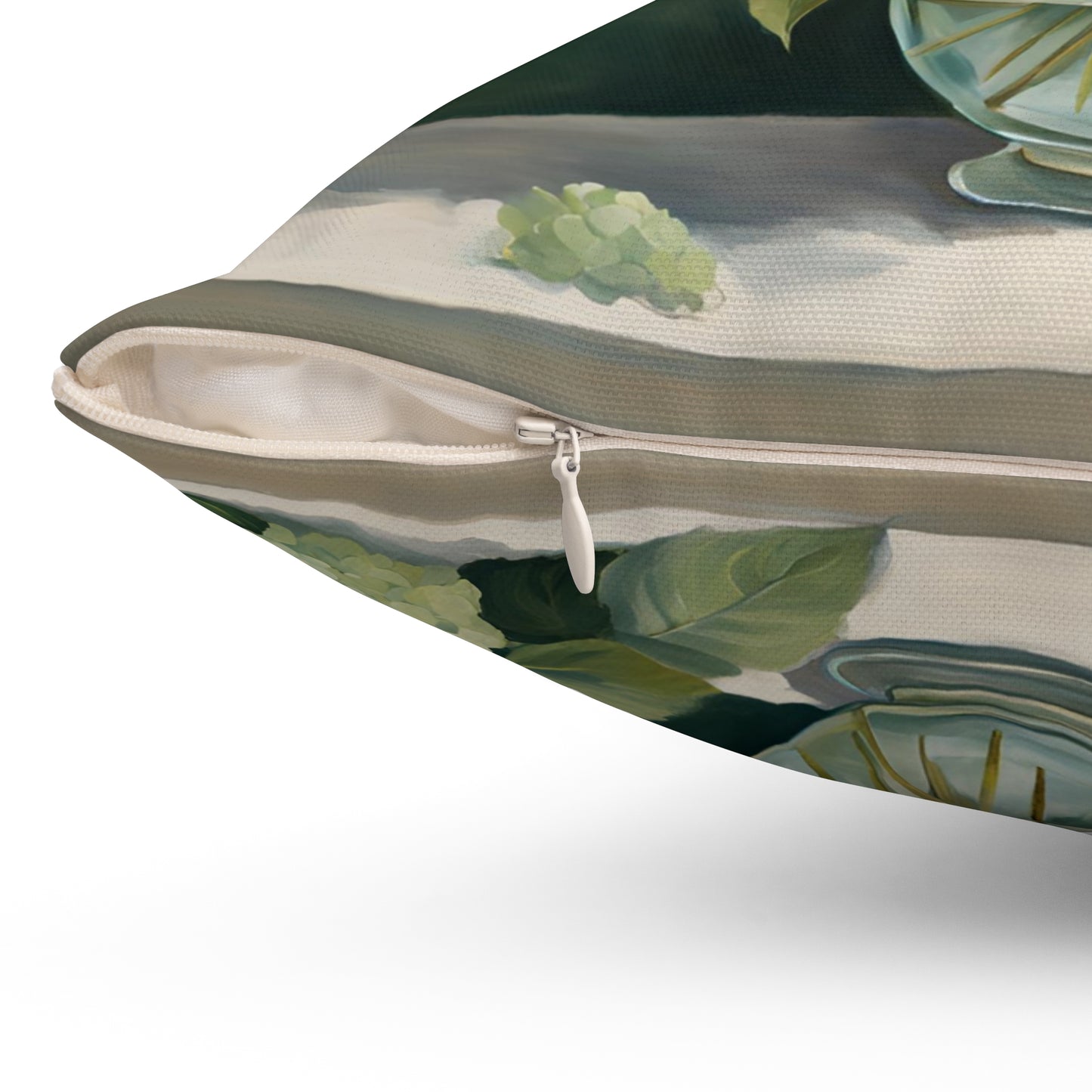 Elegant Floral Square Pillow - Luxury Home Decor Accent