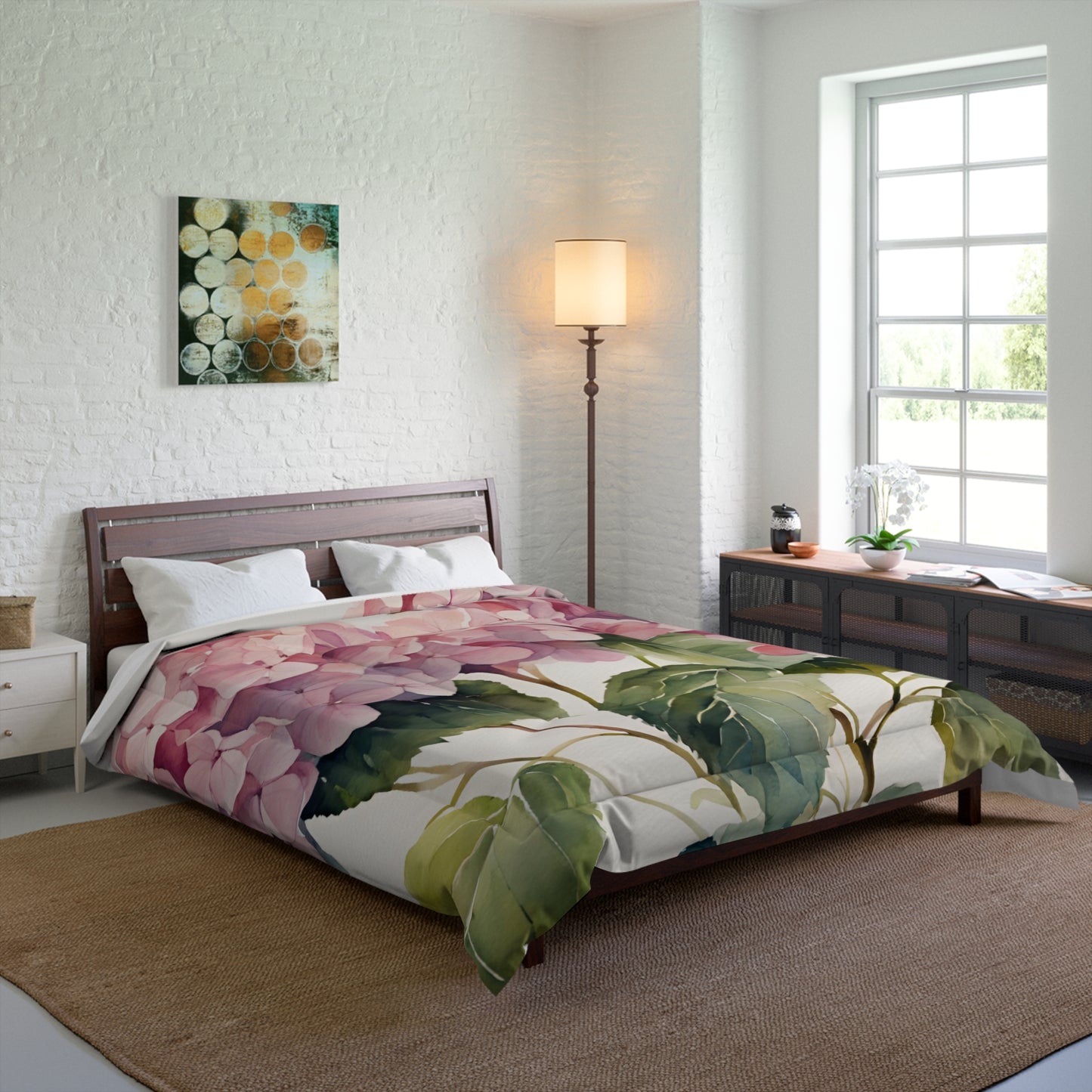 Country Floral Hydrangea Comforter