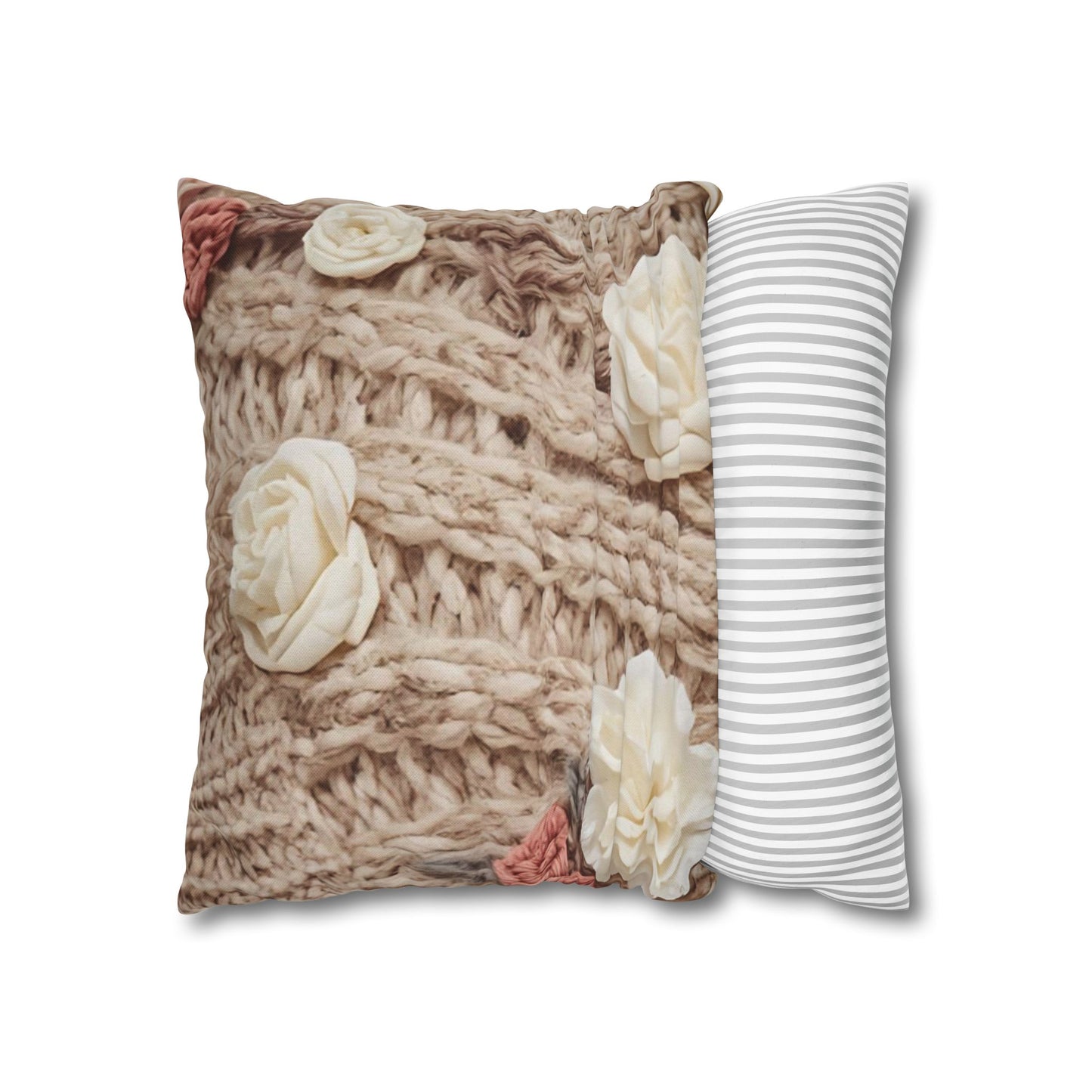 Cottage Rose Knit Pillowcase