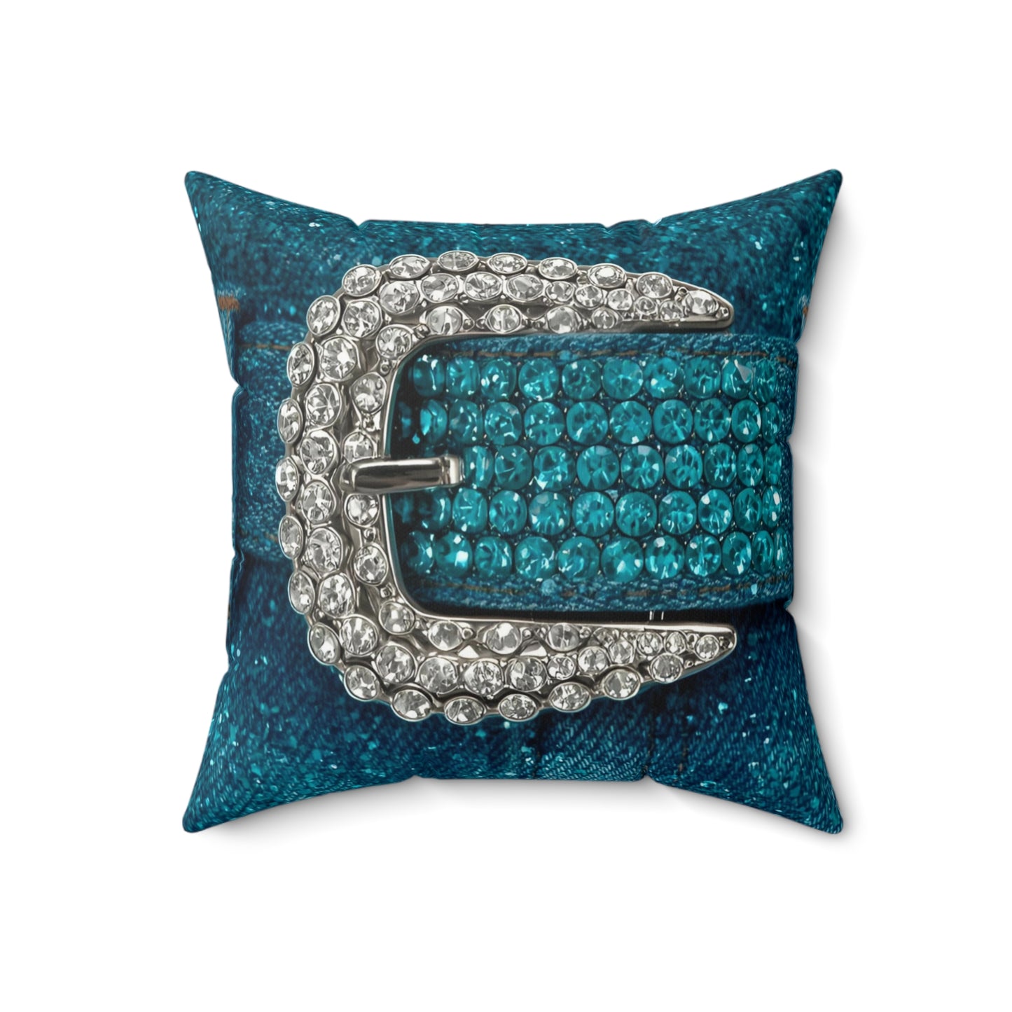 Glamorous Rhinestone Buckle Pillow | Decorative Throw Pillow, Luxury Home Decor, Cubicle Decor, Fashion-Inspired Gift, Book Nookn