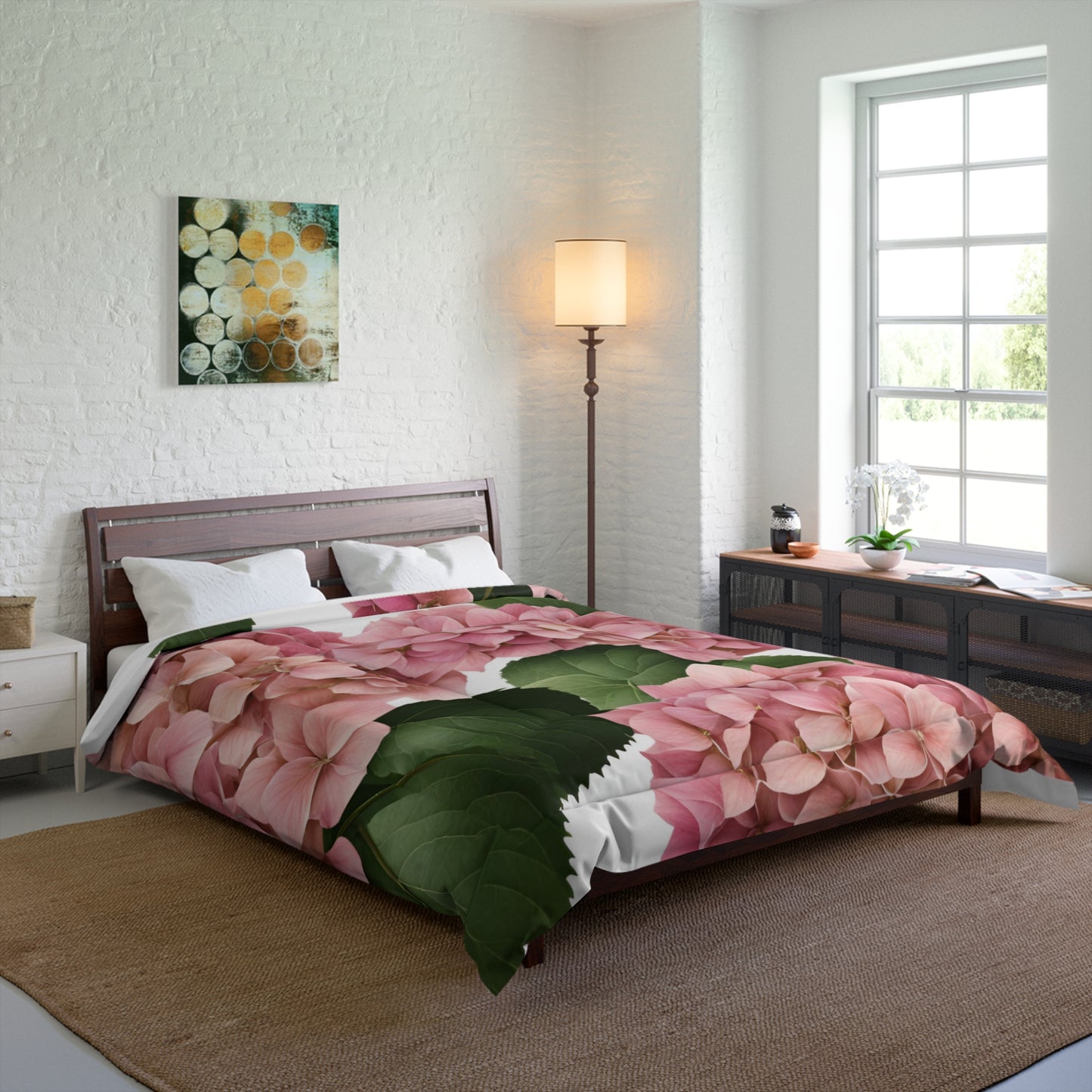 Elegant Pink Floral Comforter