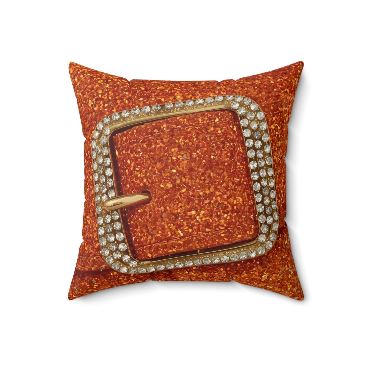 Orange Glitter Glamorous Decorative Pillow