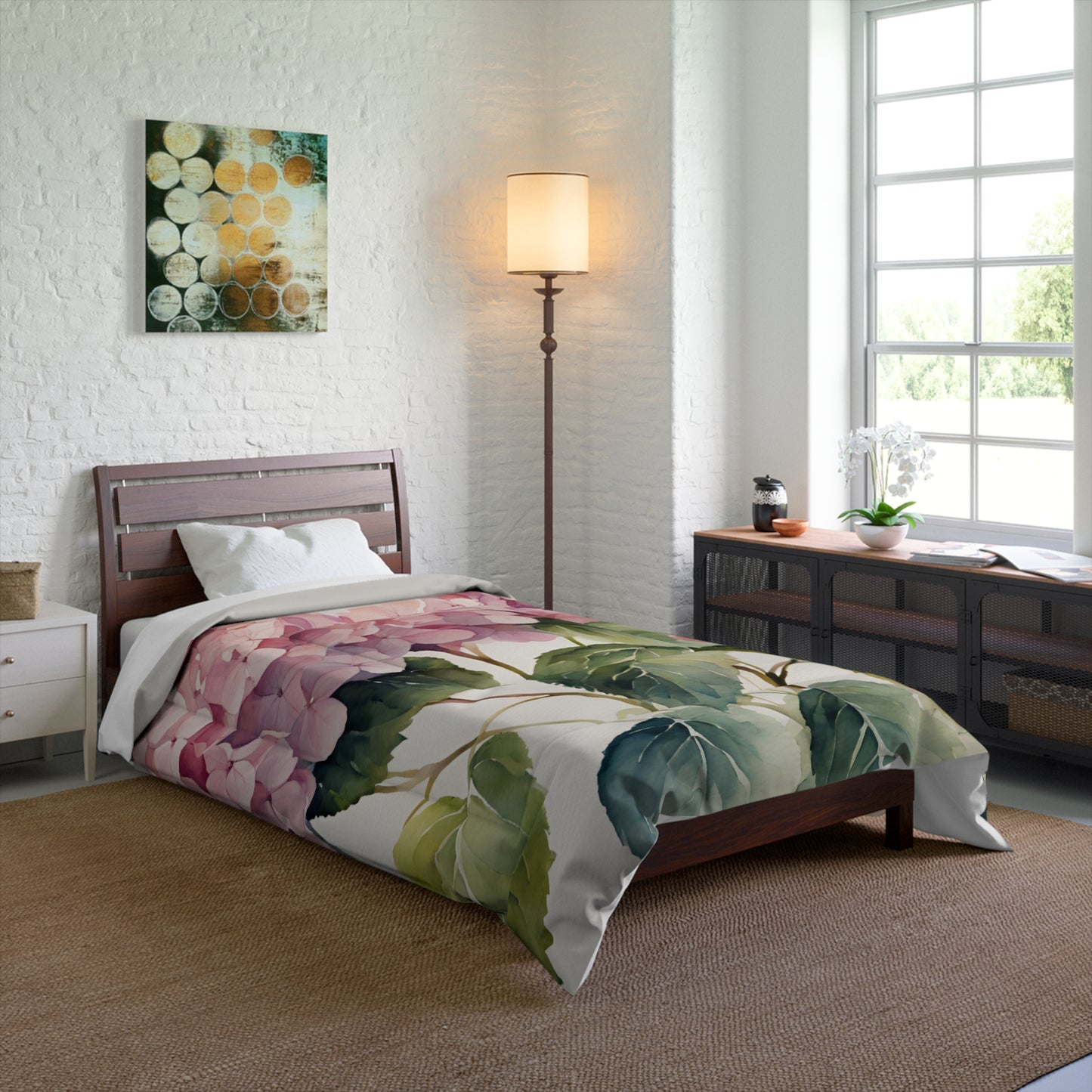 Country Floral Hydrangea Comforter