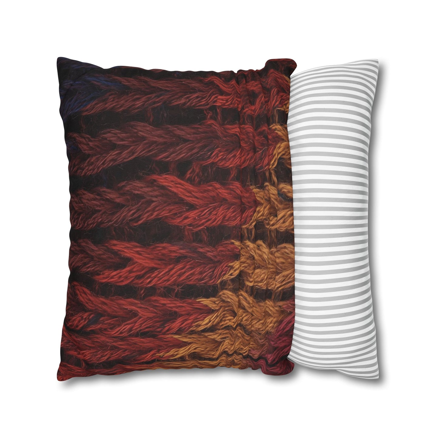 Cozy Fall Knit Square Pillowcase