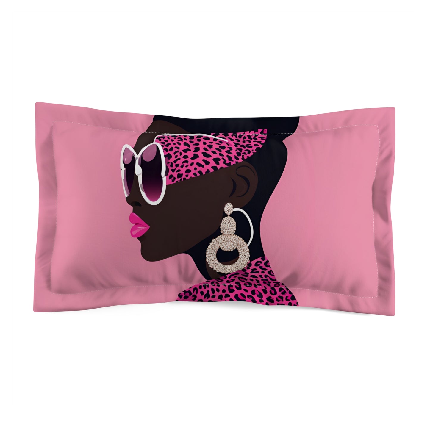 Fierce Pink Microfiber Pillow Sham