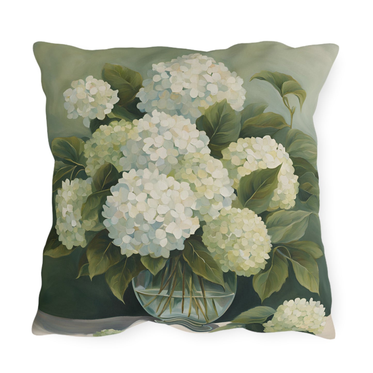 Elegant Floral Square Pillow Outdoor Pillows