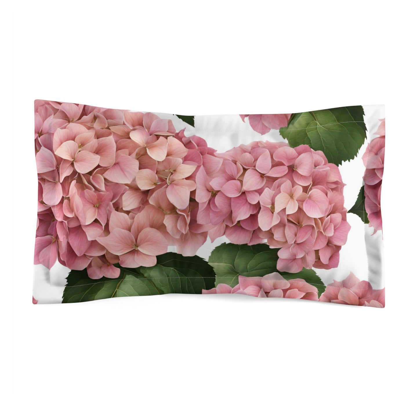 Elegant Pink Floral Microfiber Pillow Sham