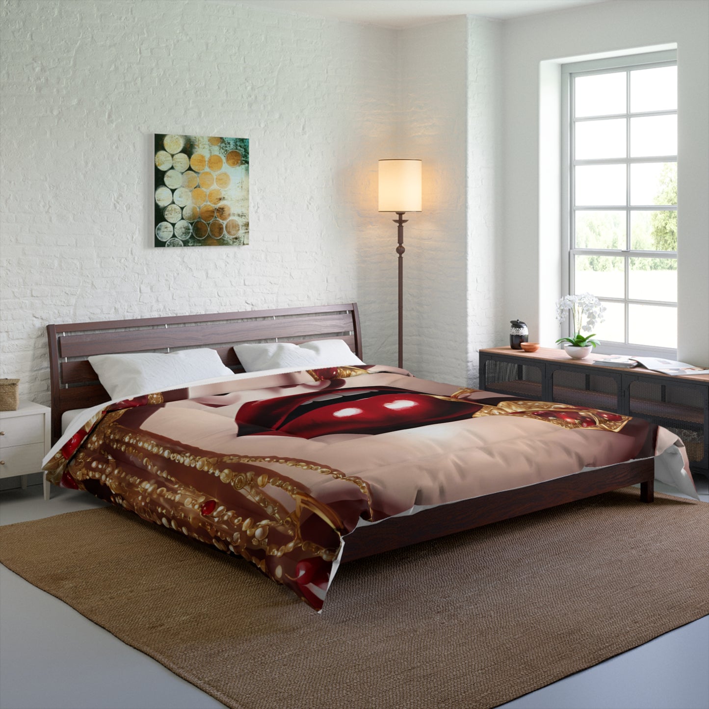 Gold Cherry Daydream Comforter