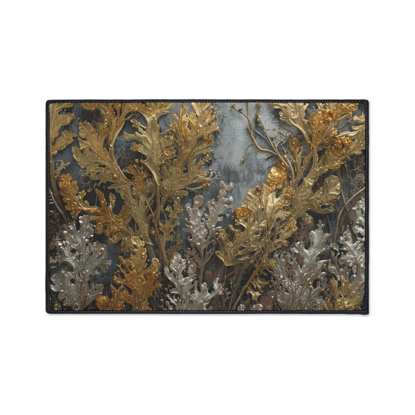 Elegant Sea Moss Rug Floral Heavy Duty Floor Mat