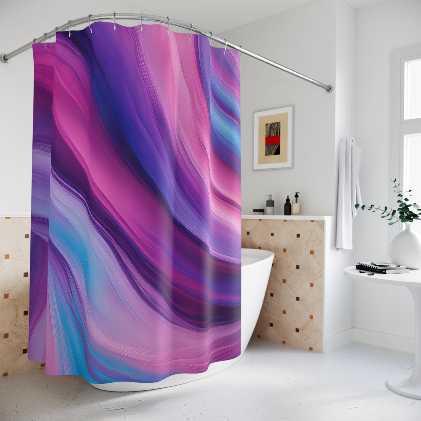 Purple Swirl Shower Curtain