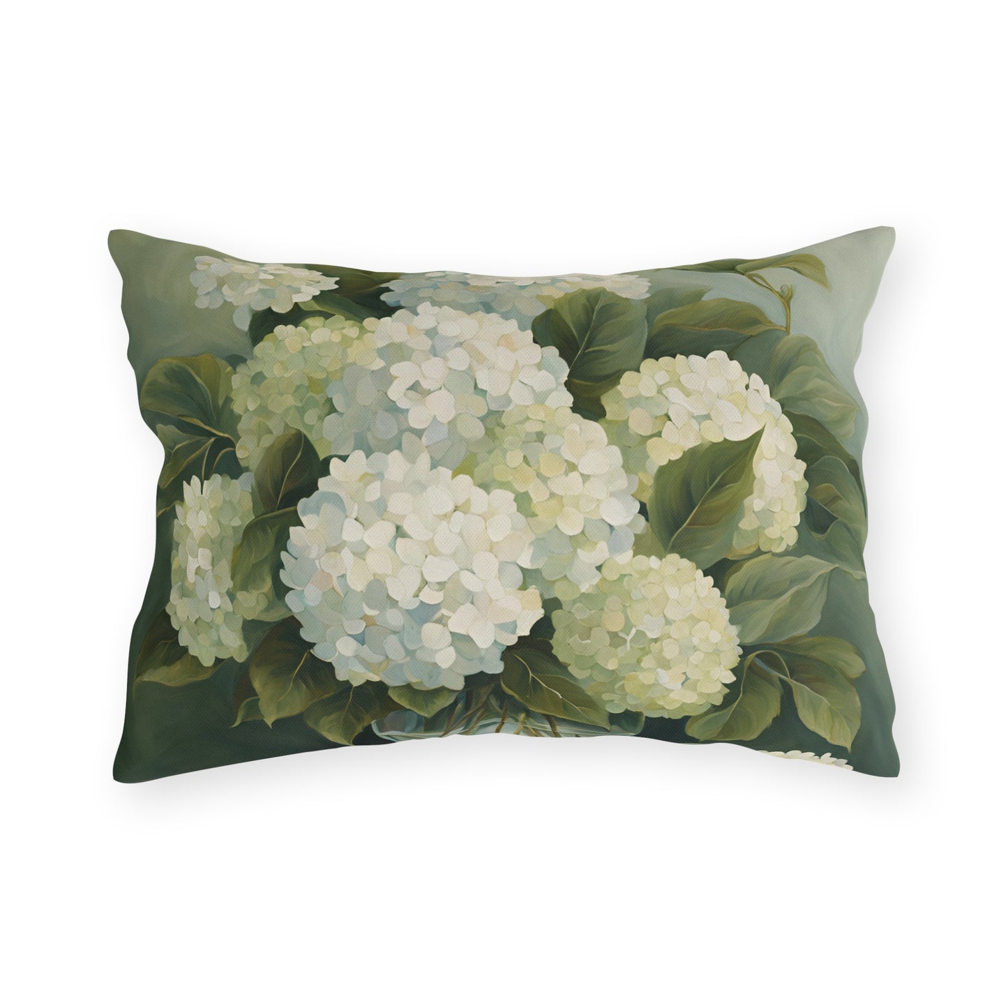 Elegant Floral Square Pillow Outdoor Pillows