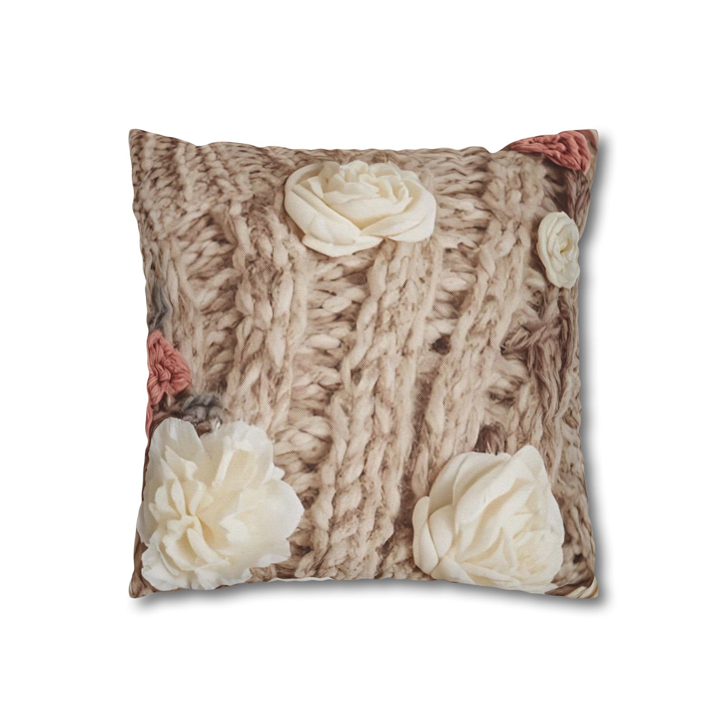 Cottage Rose Knit Pillowcase