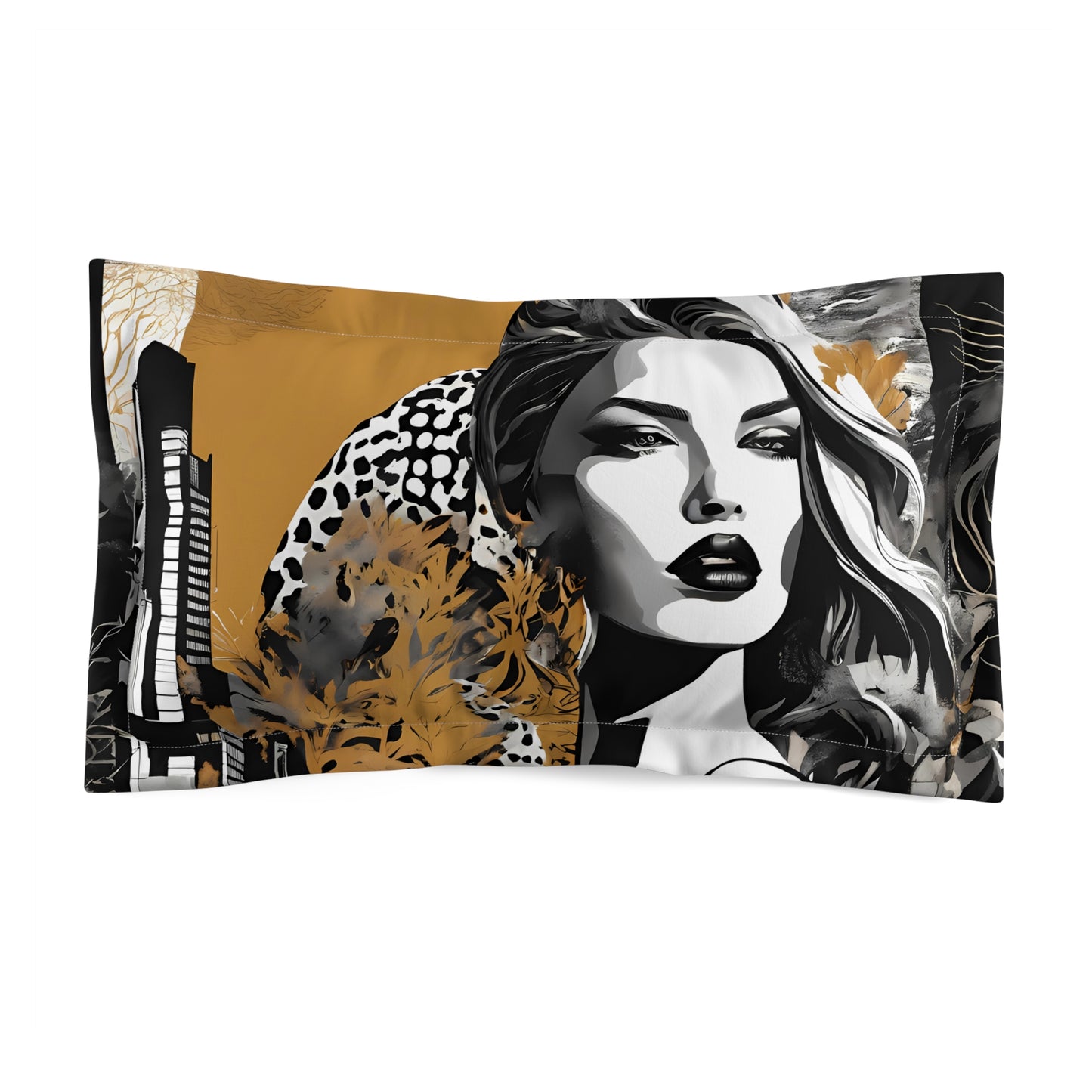 Prissy in Print Microfiber Pillow Sham - Stylish Bedroom Decor