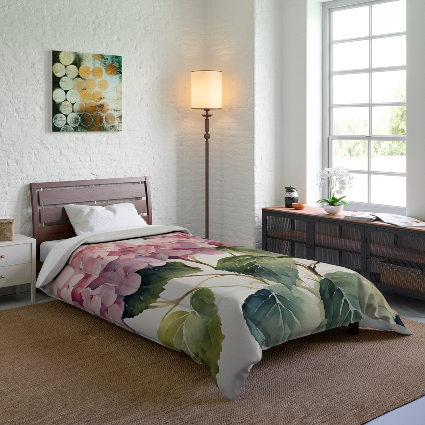 Country Floral Hydrangea Comforter