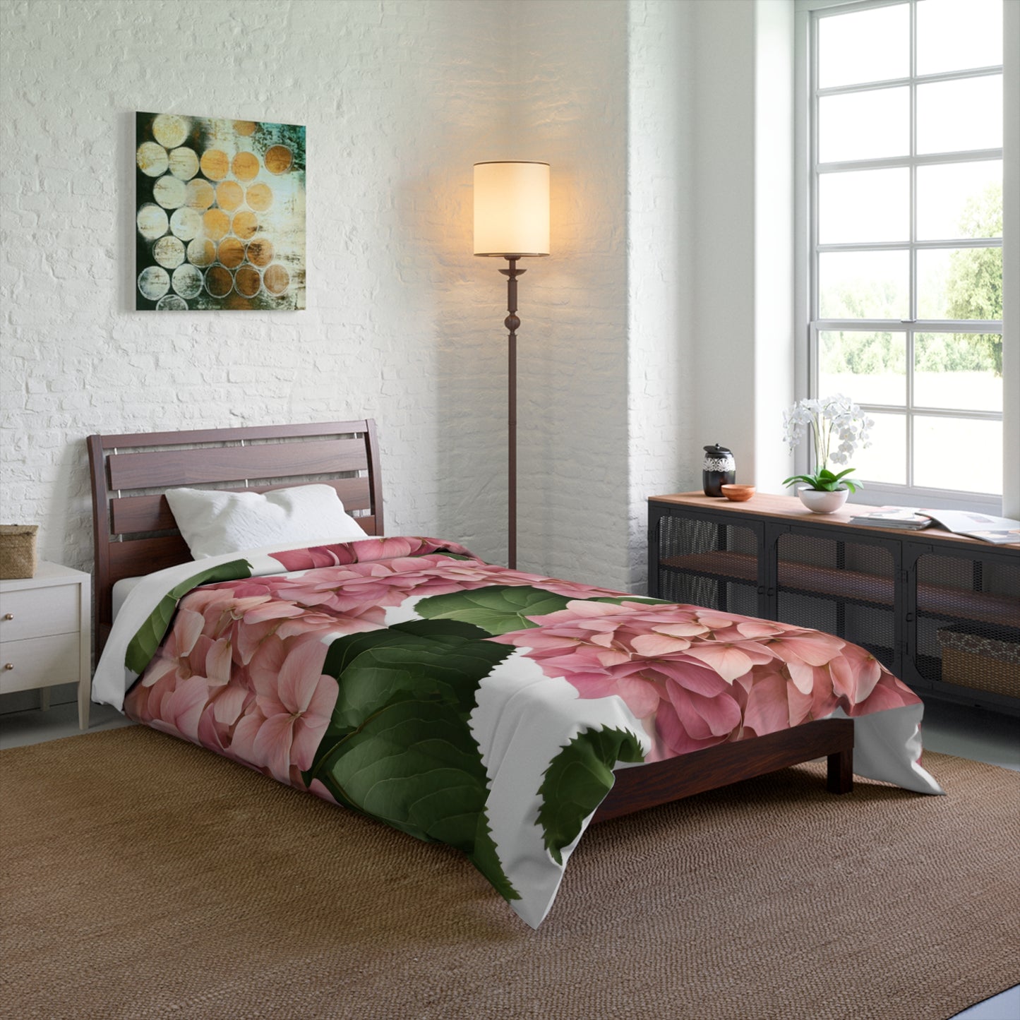 Elegant Pink Floral Comforter