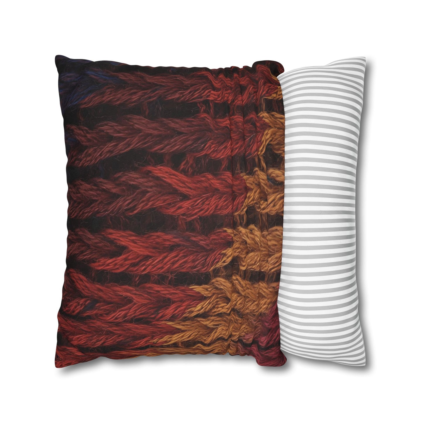 Cozy Fall Knit Square Pillowcase