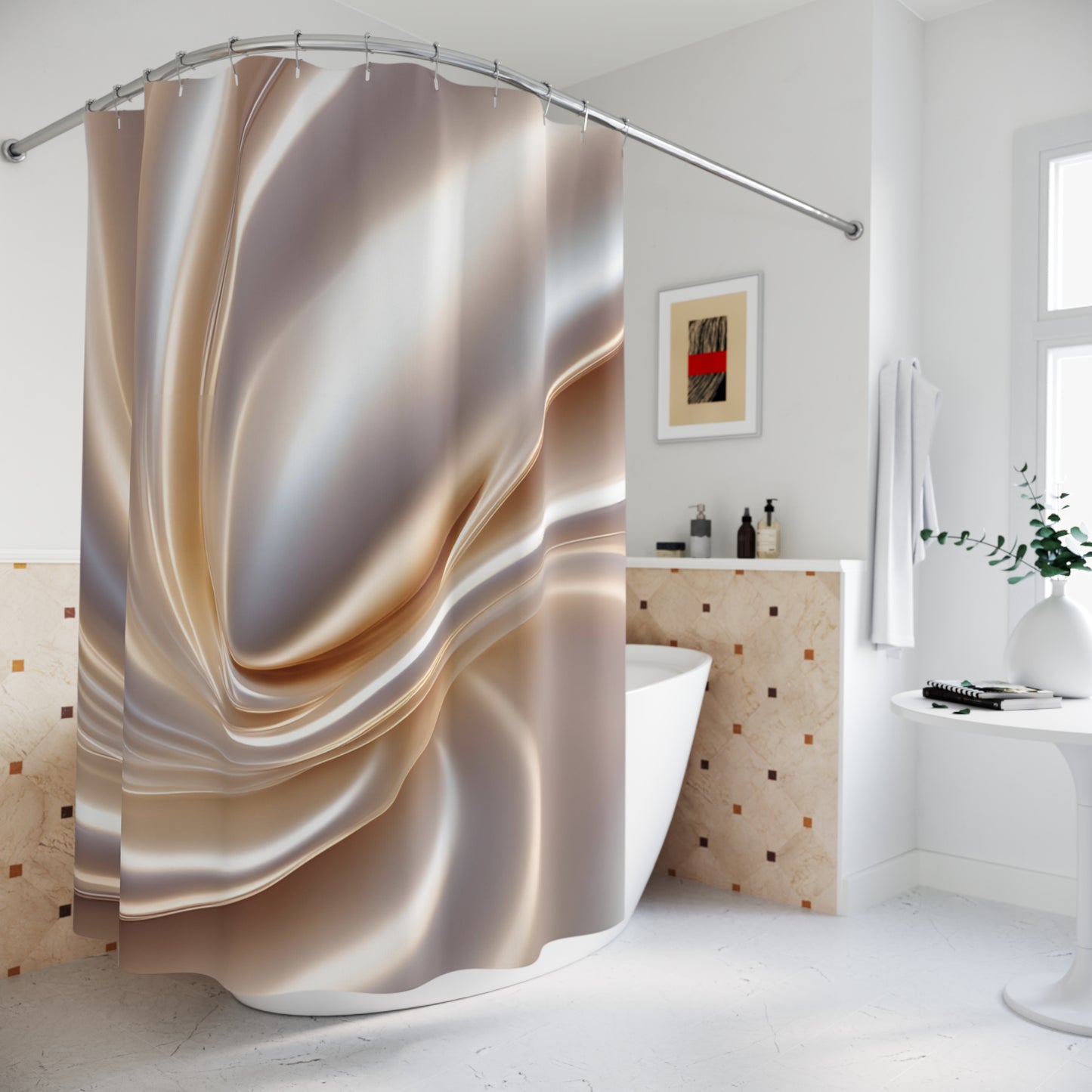 Elegant Satin Shower Curtain