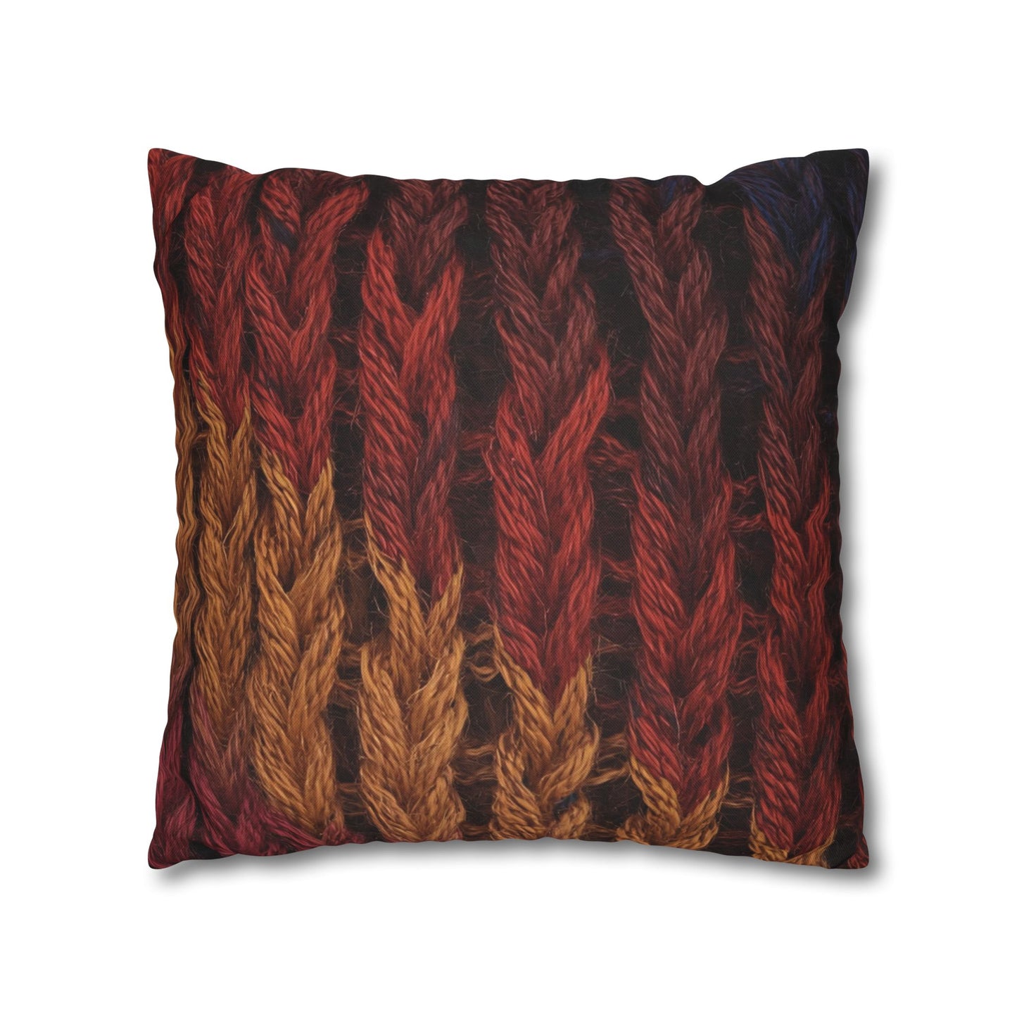 Cozy Fall Knit Square Pillowcase