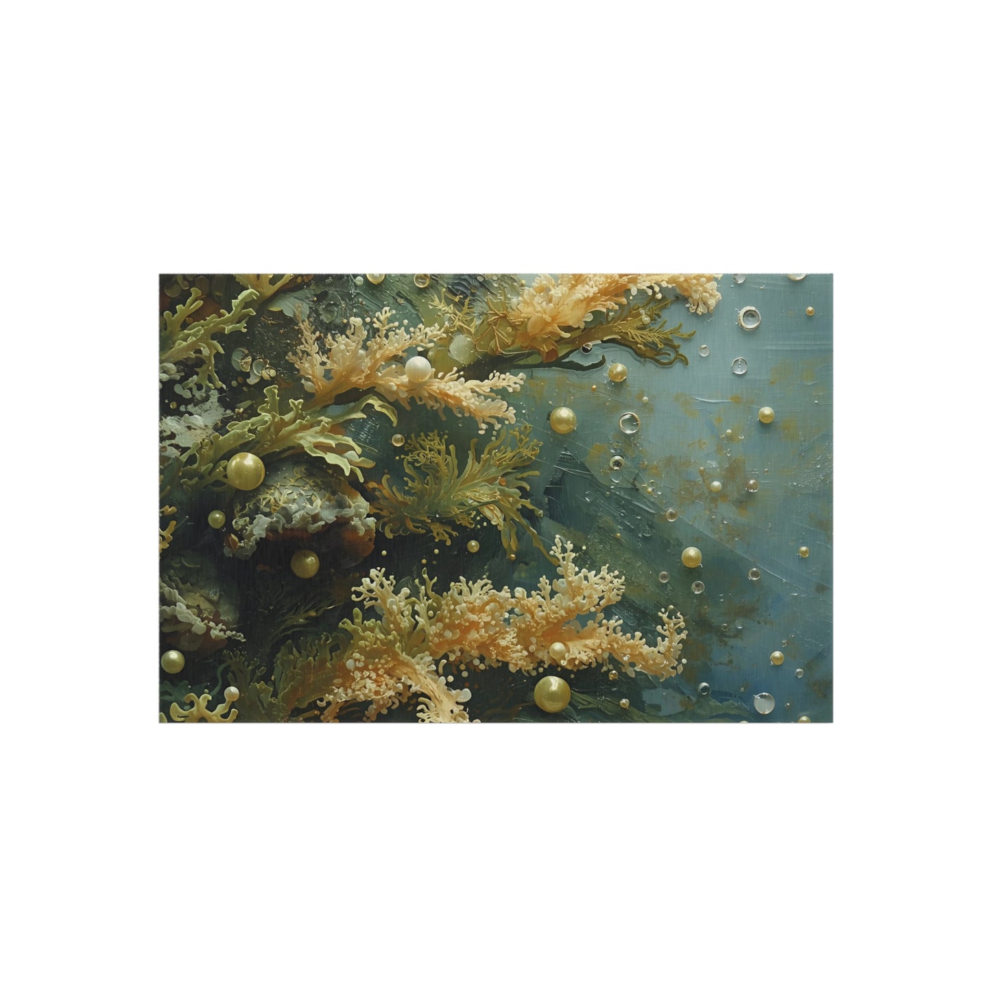 Elegant Sea Moss Rug- Coastal Outdoor Rug