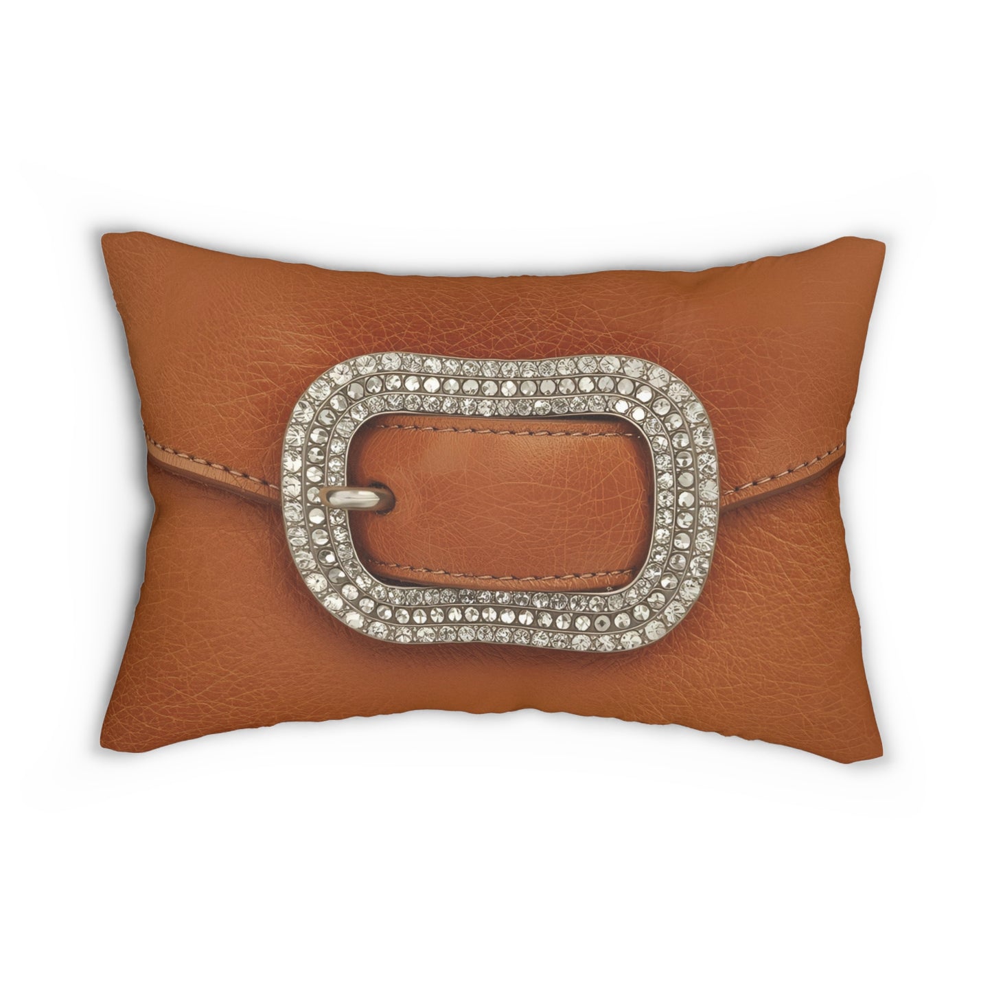 Stylish Lumbar Pillow for Home Decor, Rhinestone Accent Throw Pillow, Gift for Her, Cozy Sofa Cushion, Elegant Bed Accessory