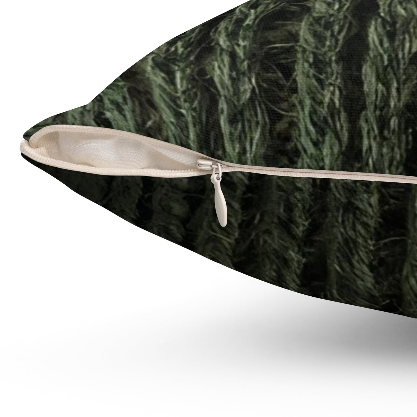 Forest Green Knit Cottage Textured Pillow