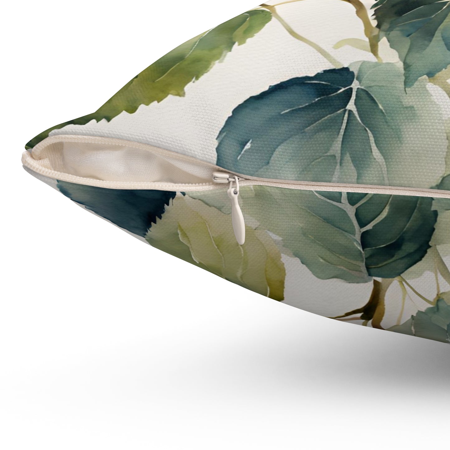 Rose Pink Watercolor Floral Throw Pillow - Pink Hydrangeas Design