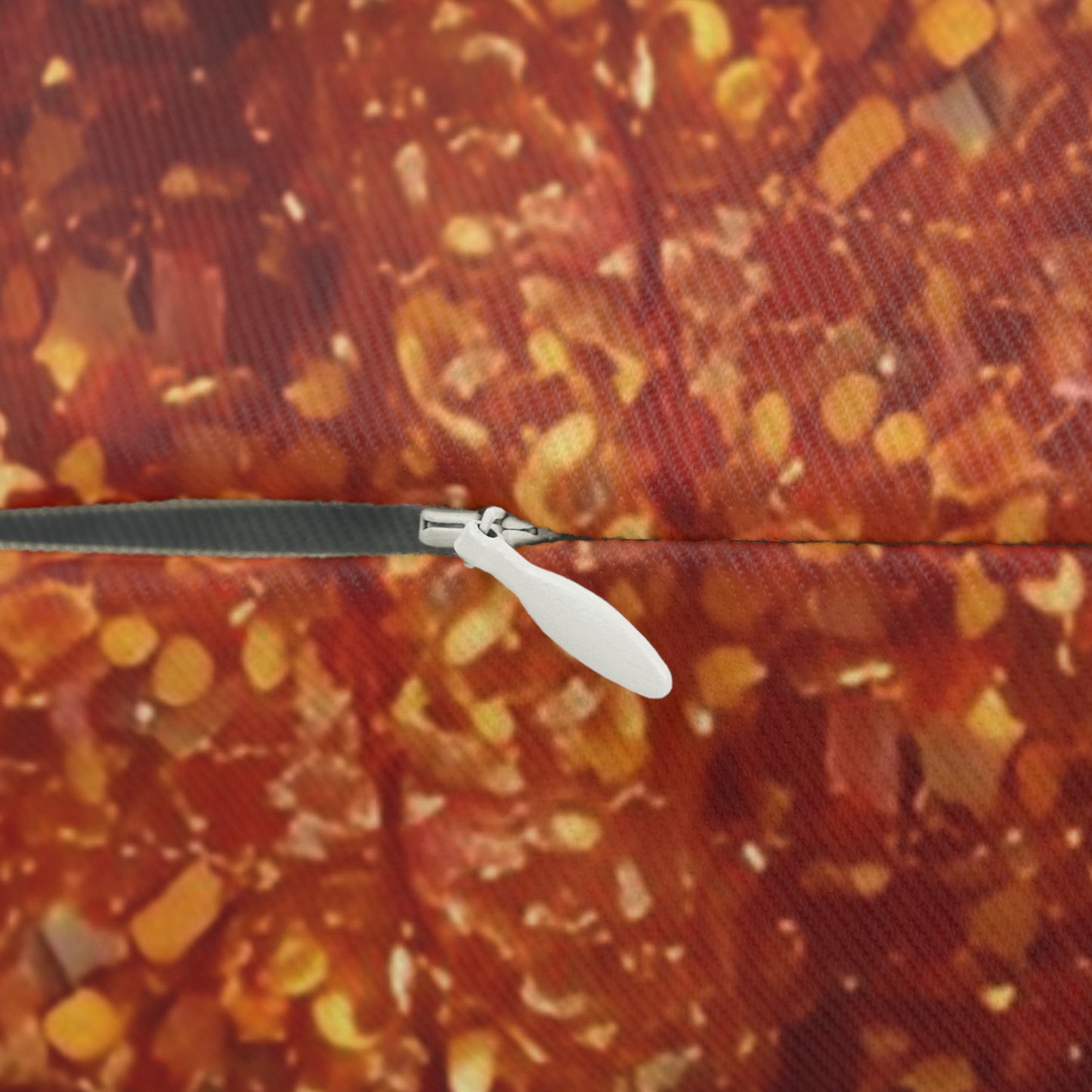 Glamorous Orange Glitter Sparkle Lumbar Pillow