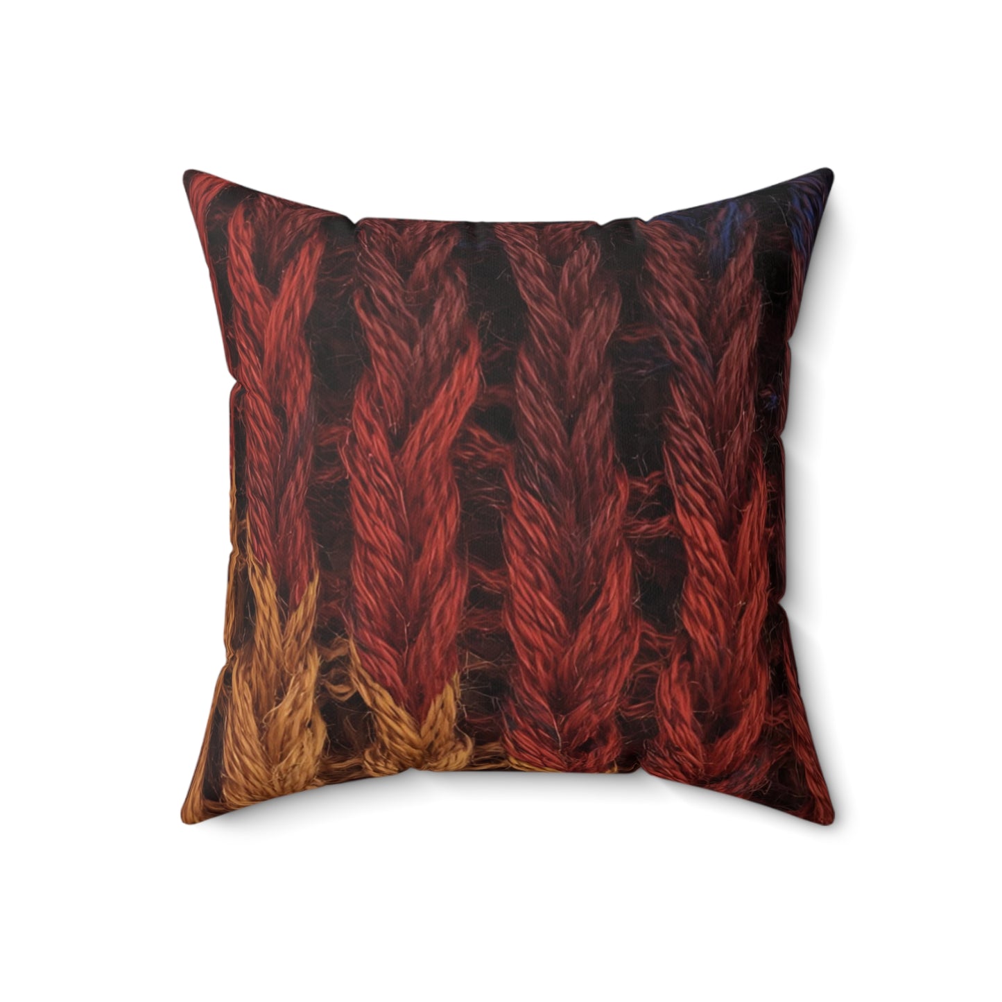 Cozy Fall Knitted Throw Pillow
