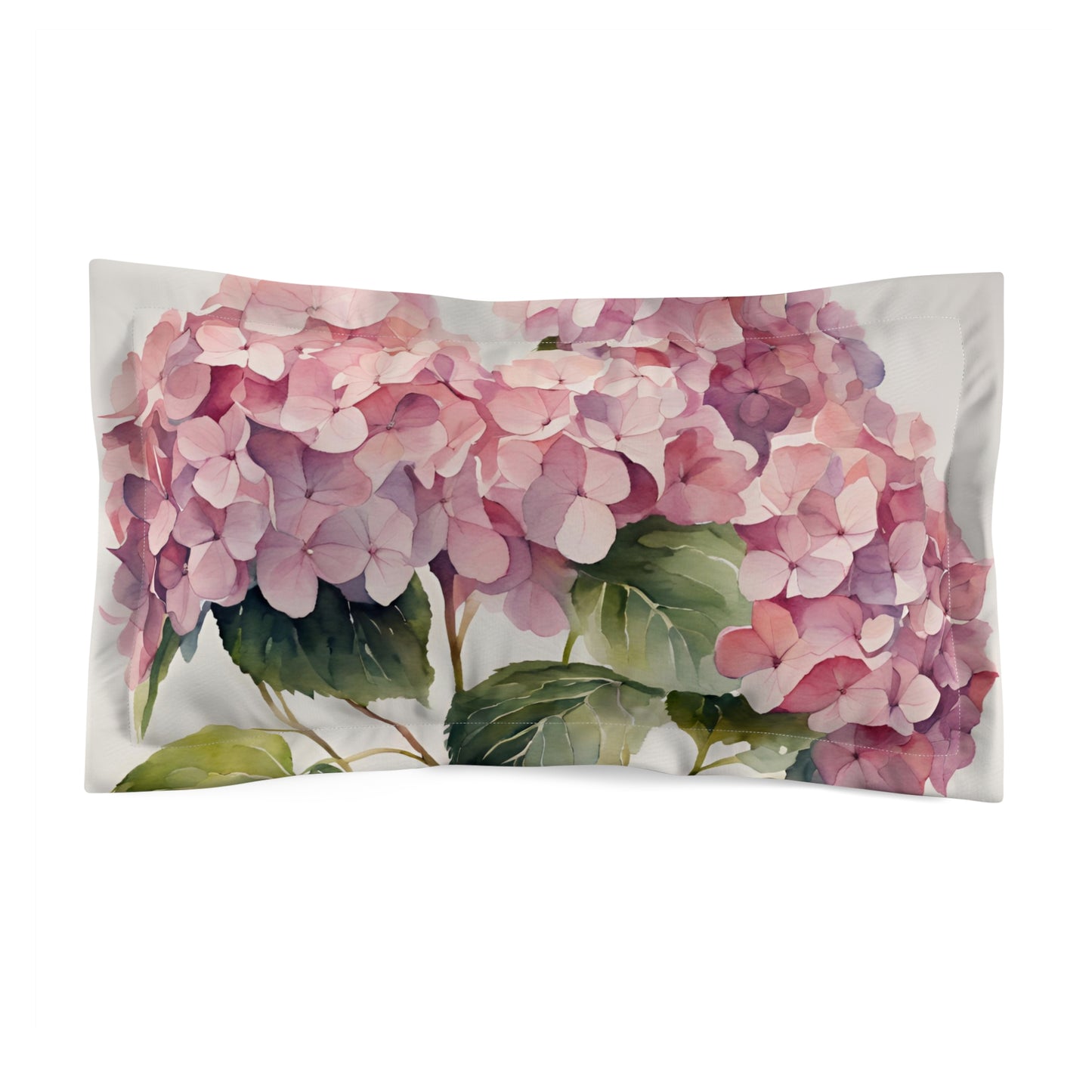 Country Floral Hydrangea Microfiber Pillow Sham