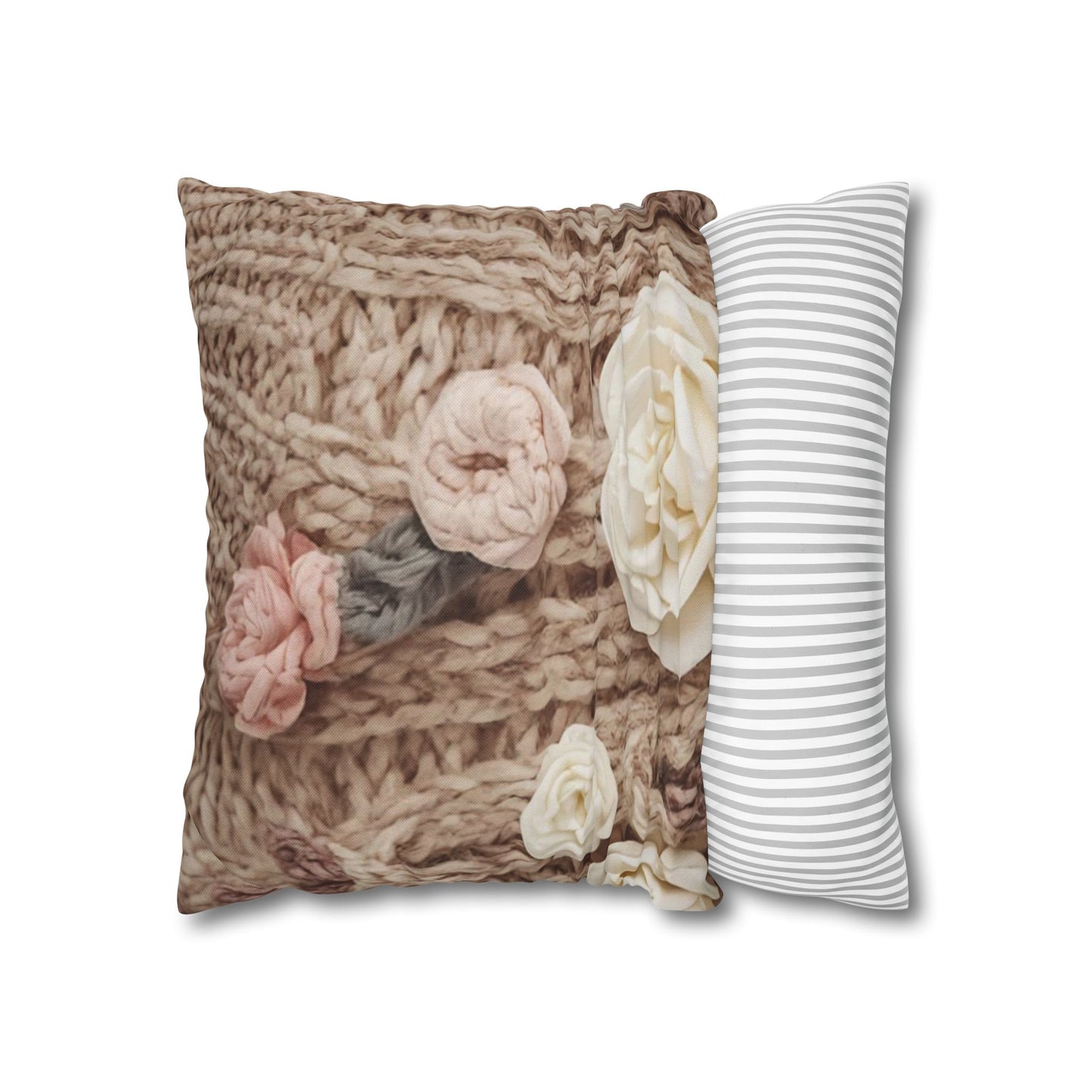 Cottage Rose Knit Pillowcase
