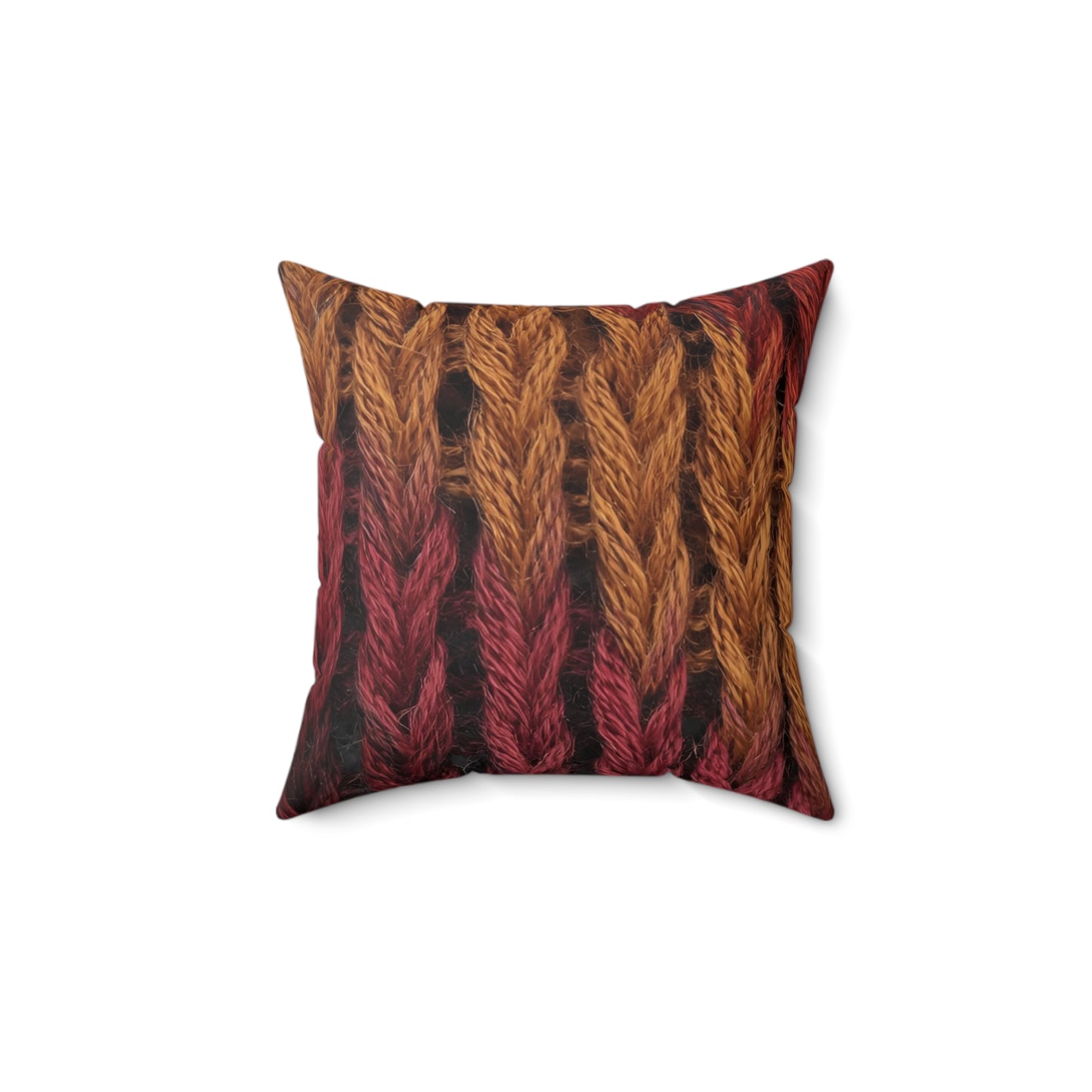 Cozy Fall Knitted Throw Pillow