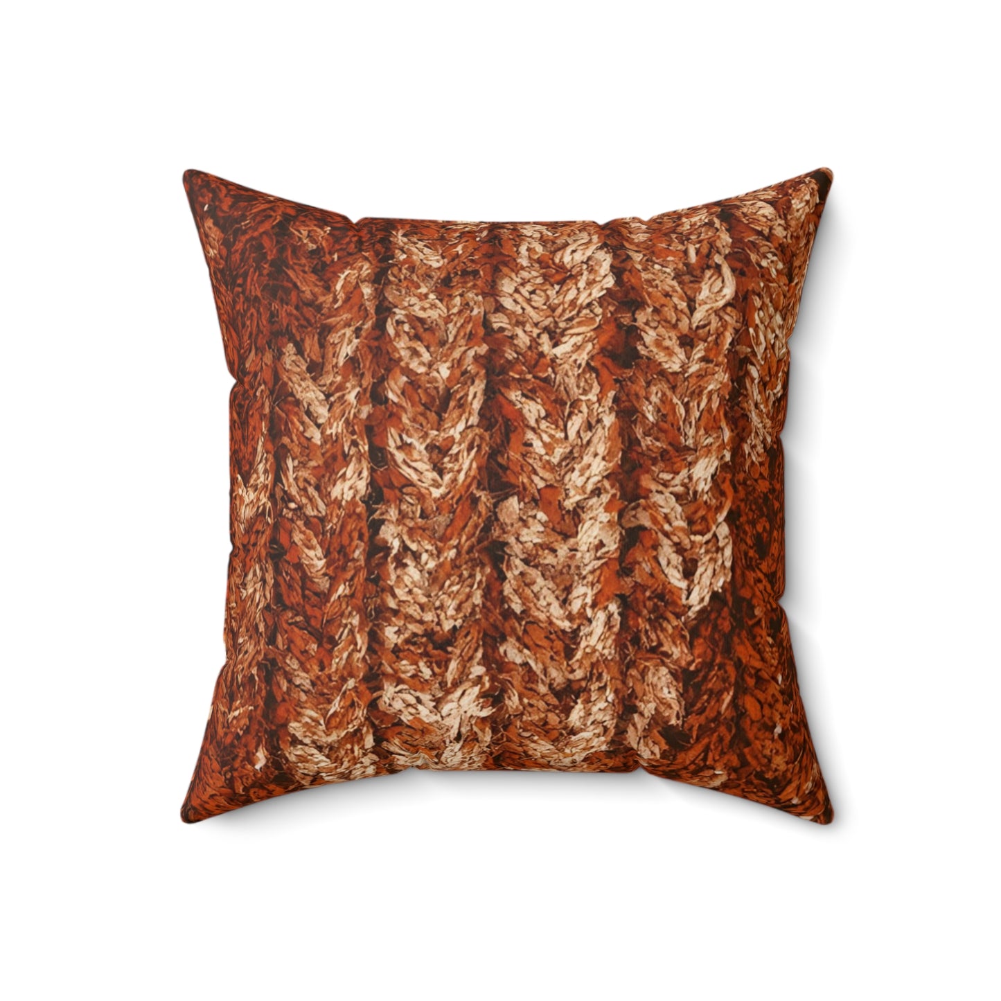 Autumn Knit Pattern Pillow