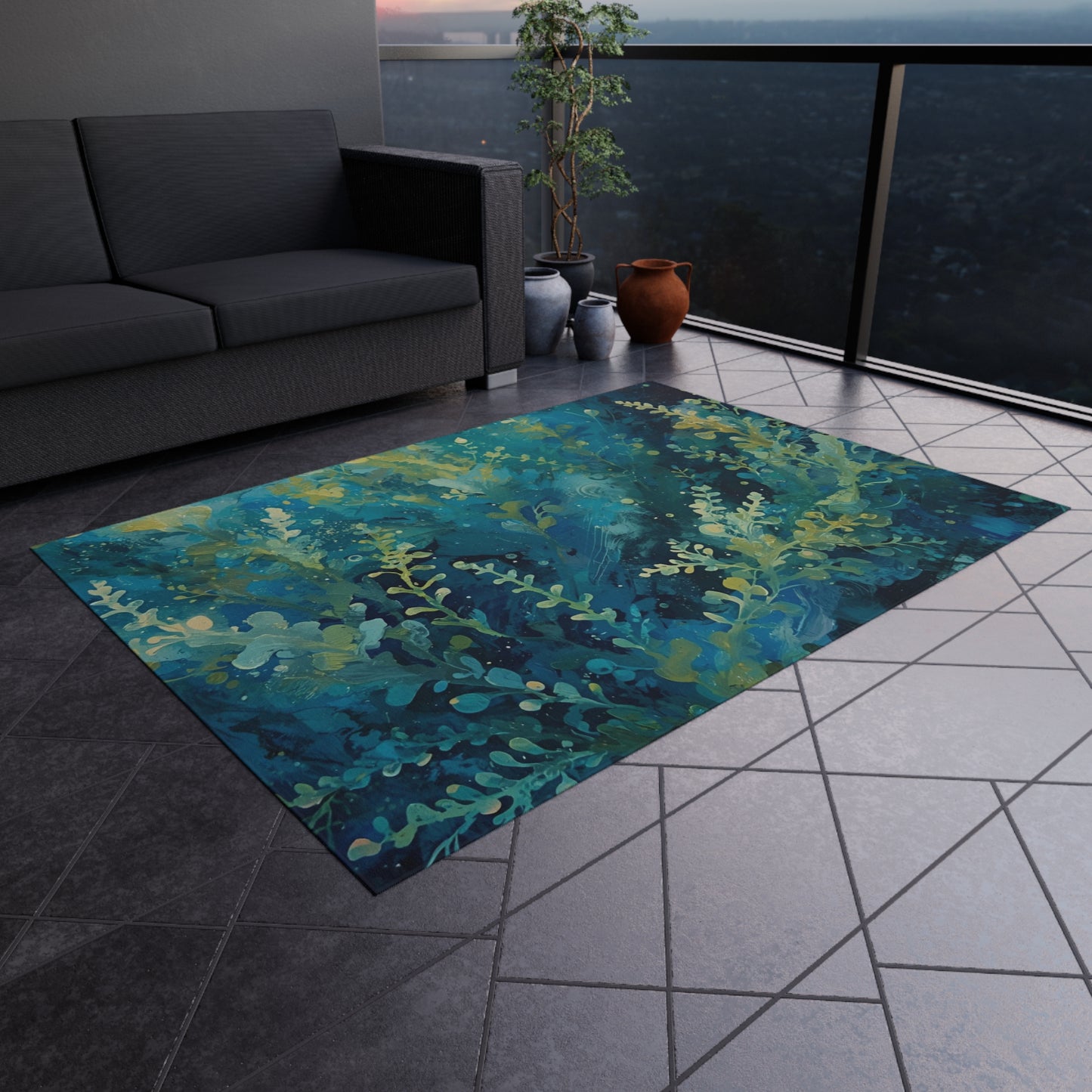 Sea Moss Rug Botanical Outdoor Rug