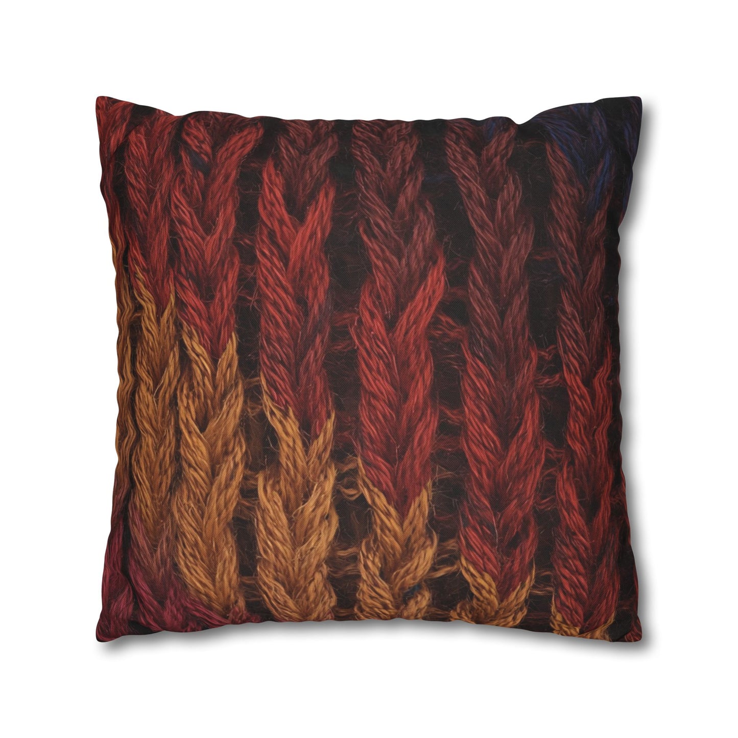 Cozy Fall Knit Square Pillowcase