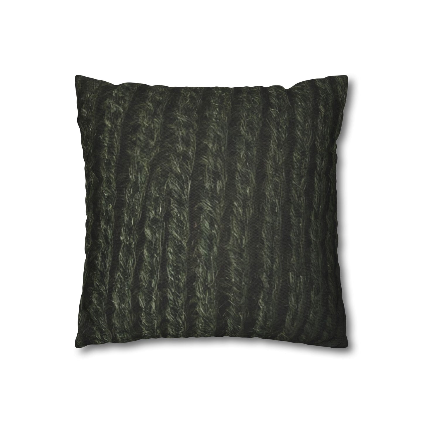 Forest Green Knit Cottage Textured Pillowcase