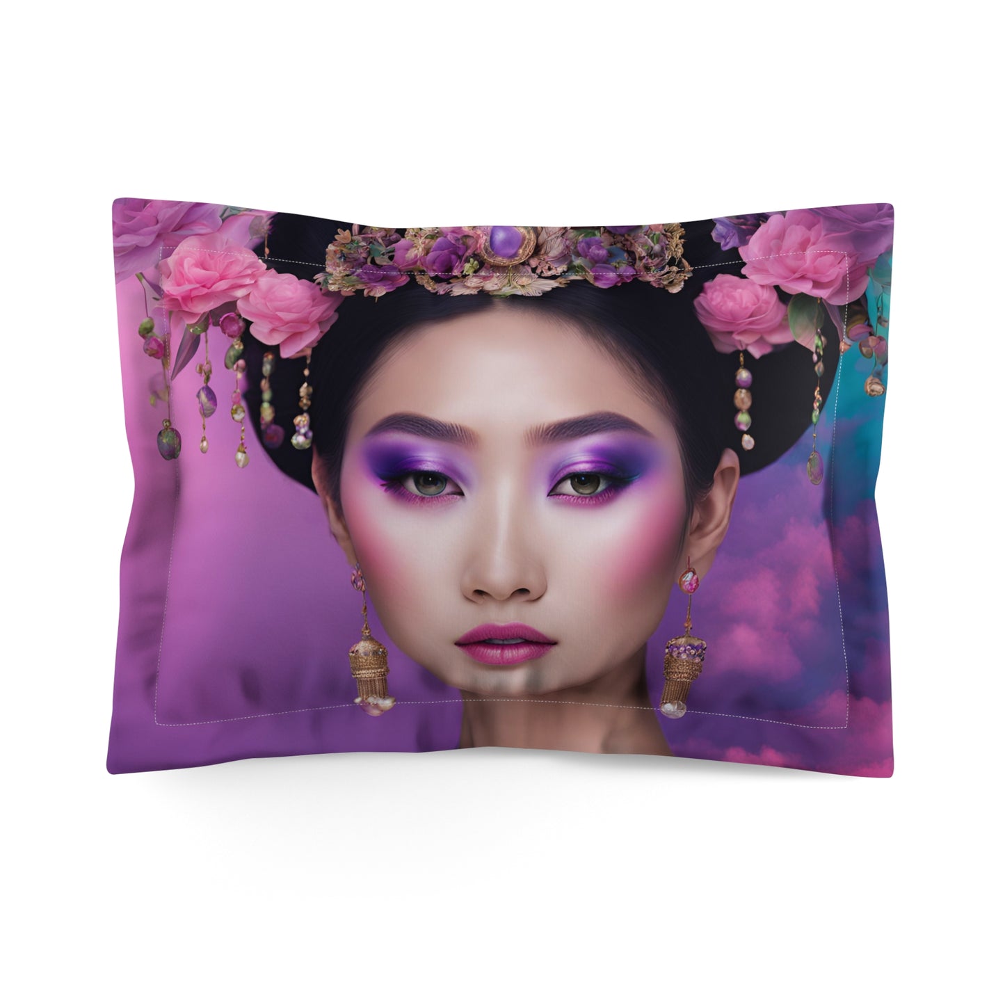 Bohemian Floral Microfiber Pillow Sham