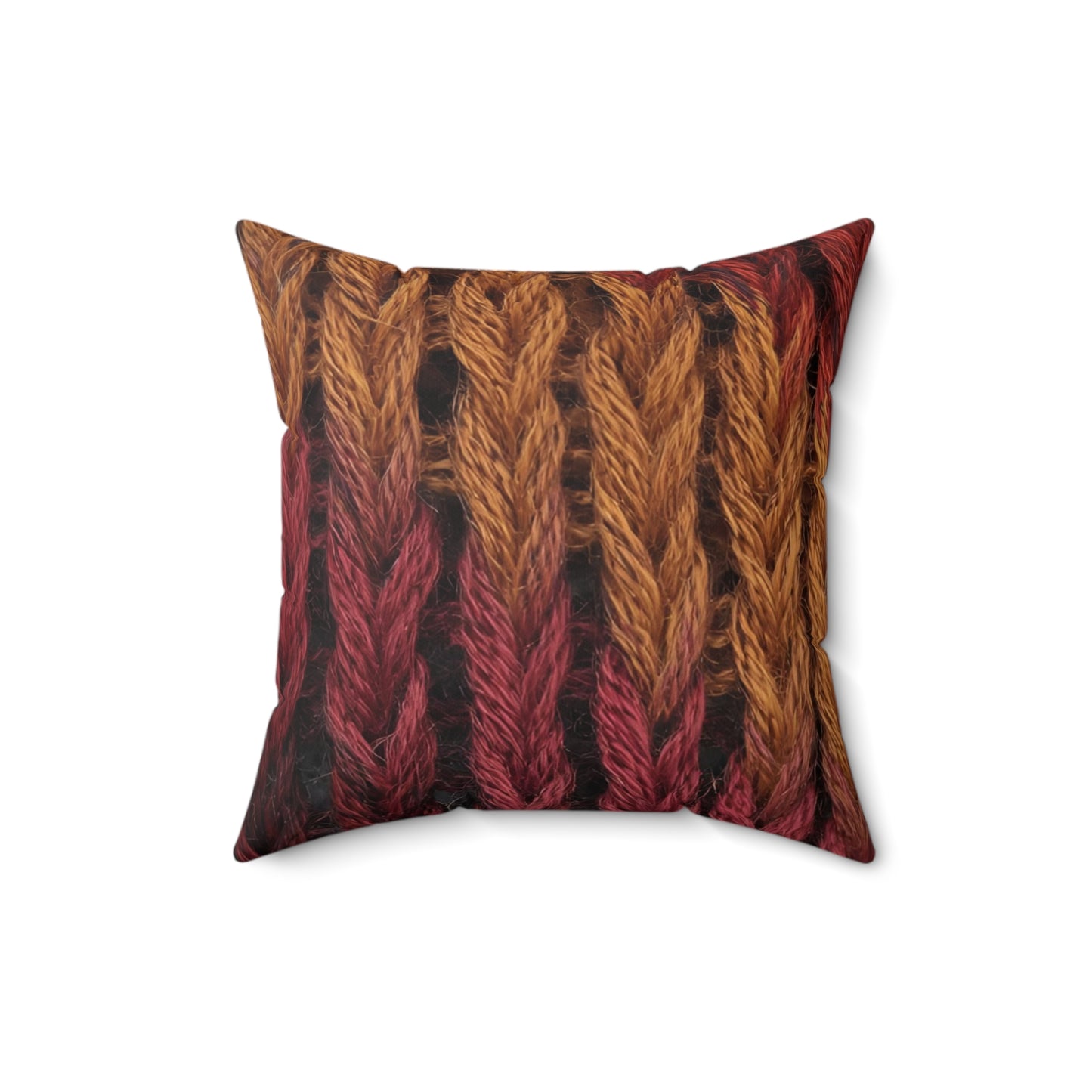 Cozy Fall Knitted Throw Pillow